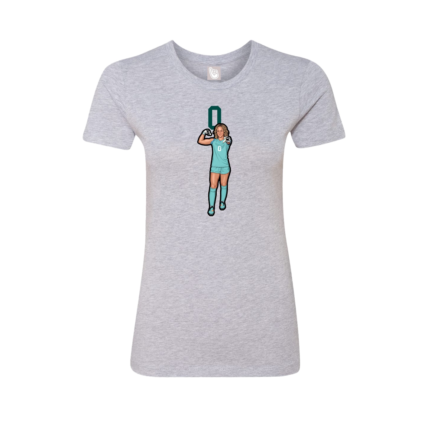 Womens Tee — Number Top in Grey