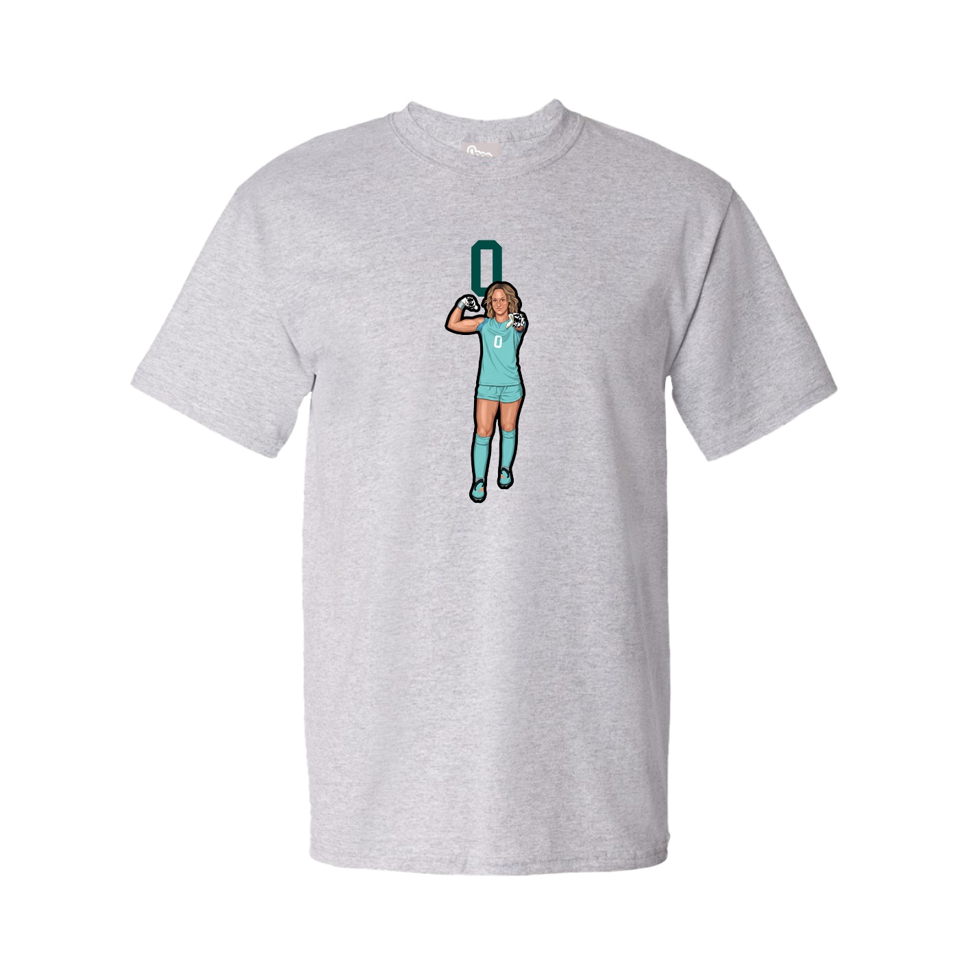 Youth Tee — Number Top in Grey