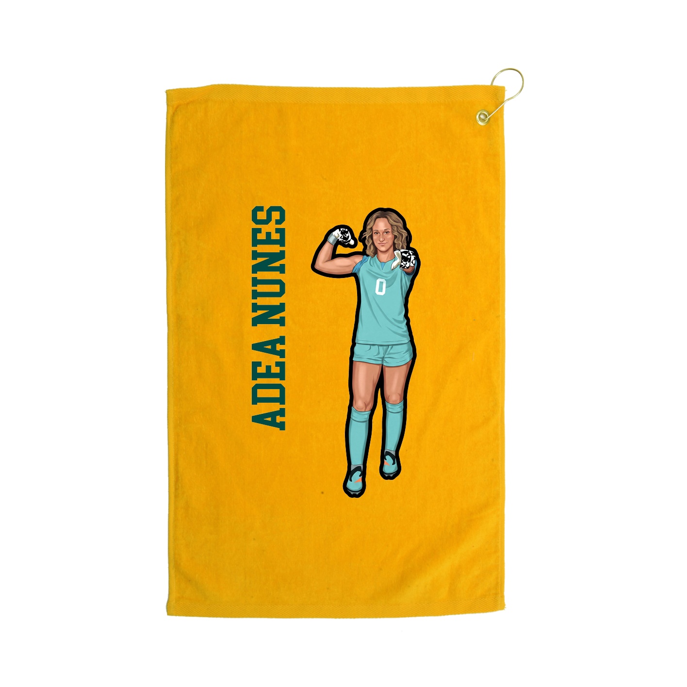 Golf Towel — Name Vertical in Gold