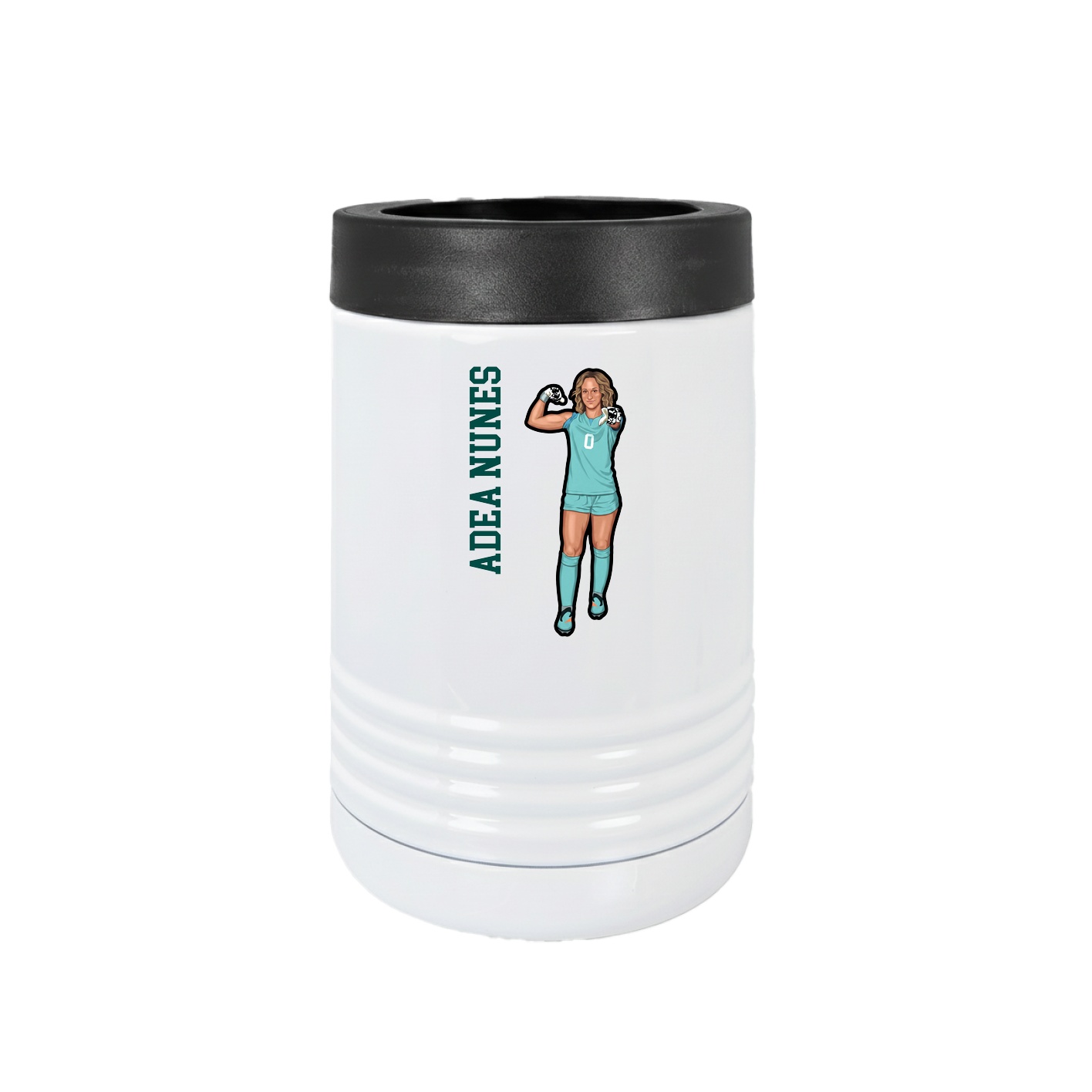 Beverage Holder — Name Vertical in White