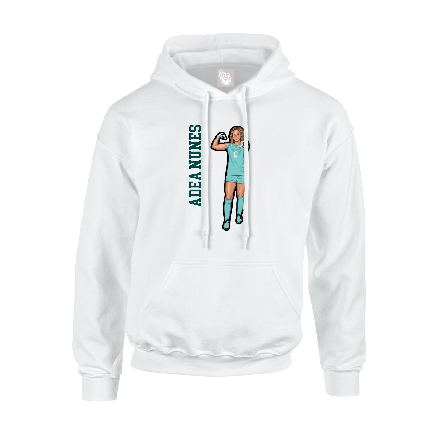 Youth Hoodie — Name Vertical in White