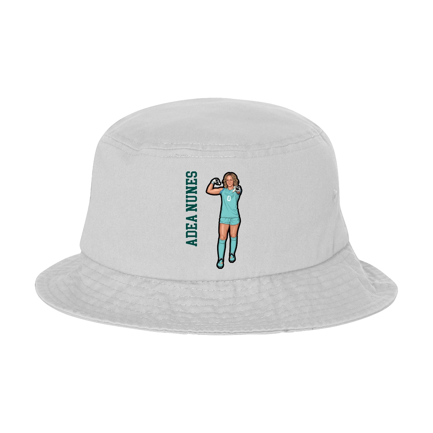 Bucket Cap — Name Vertical in White