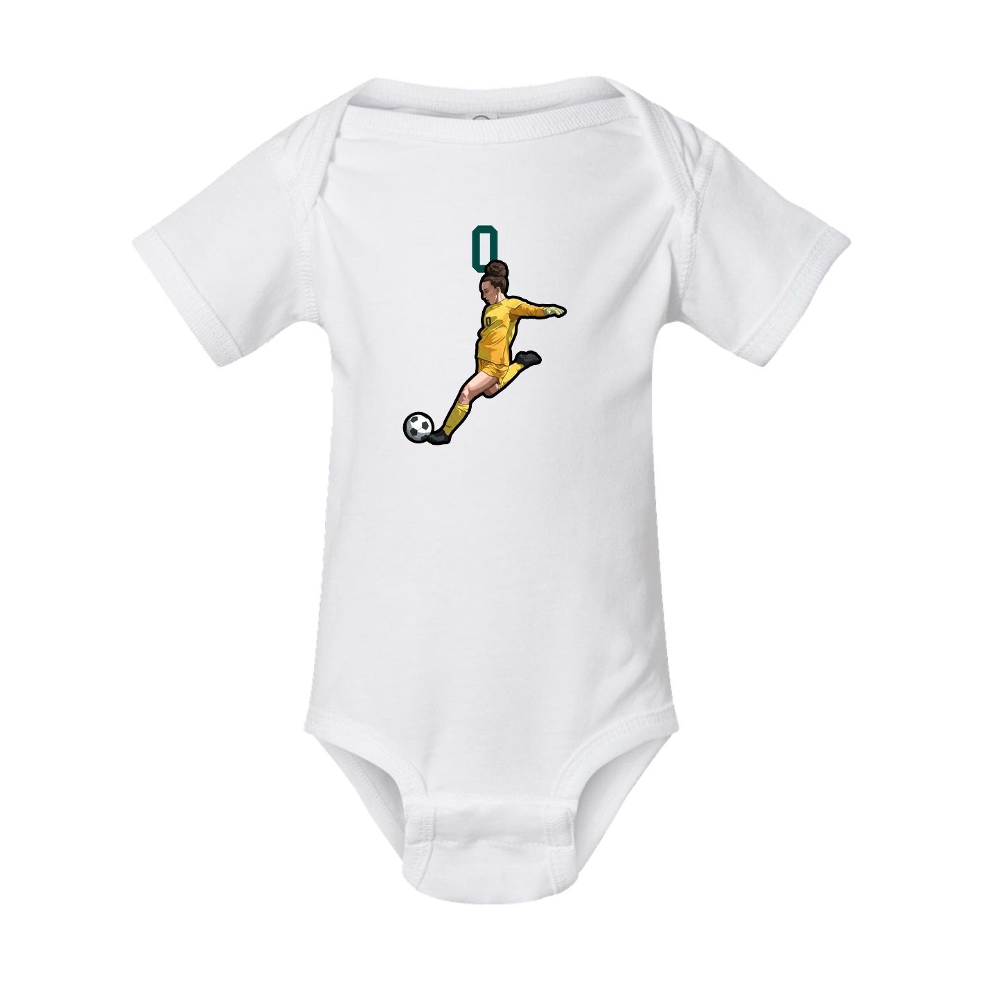 Baby Onesie — Number Top in White