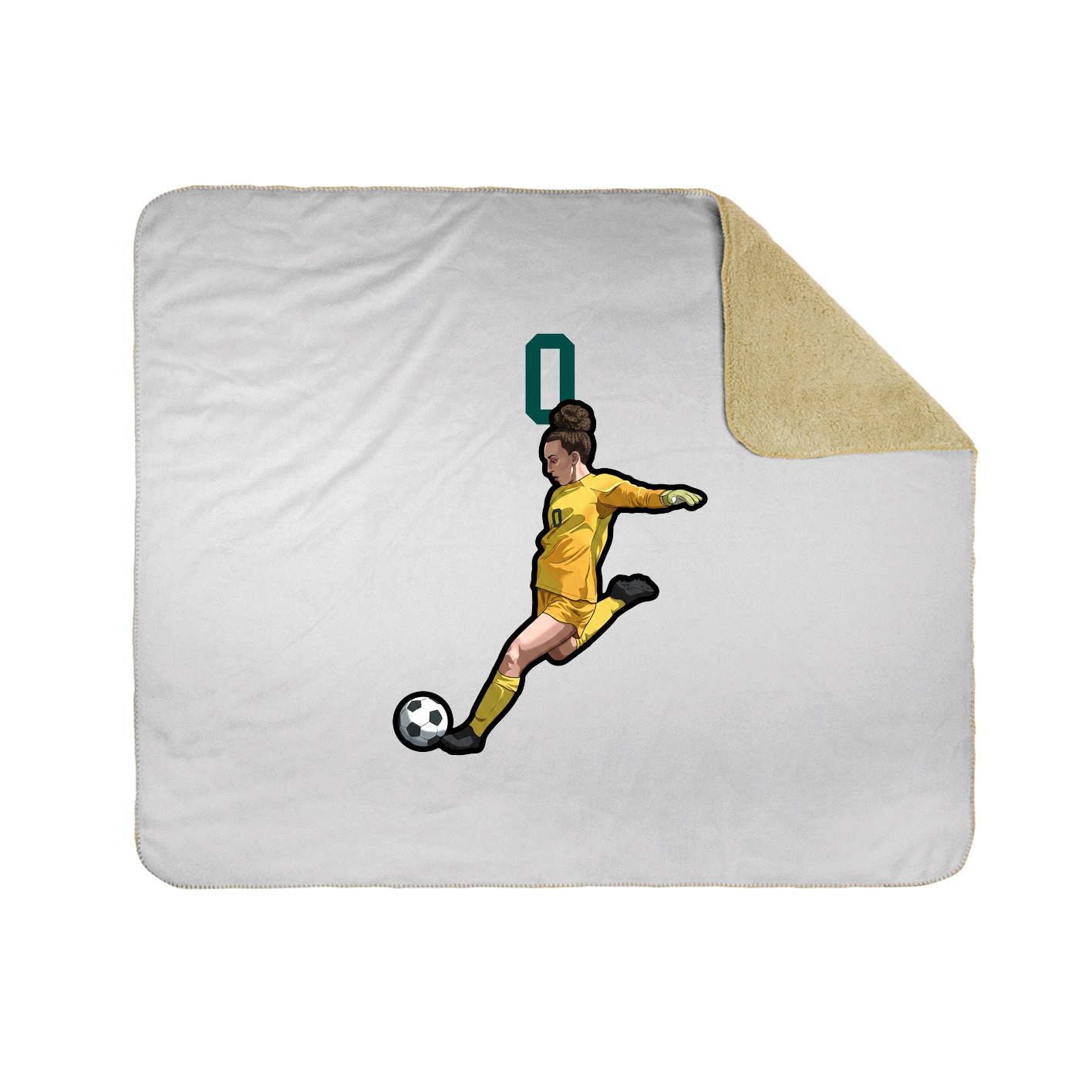 Throw Blanket — Number Top in White