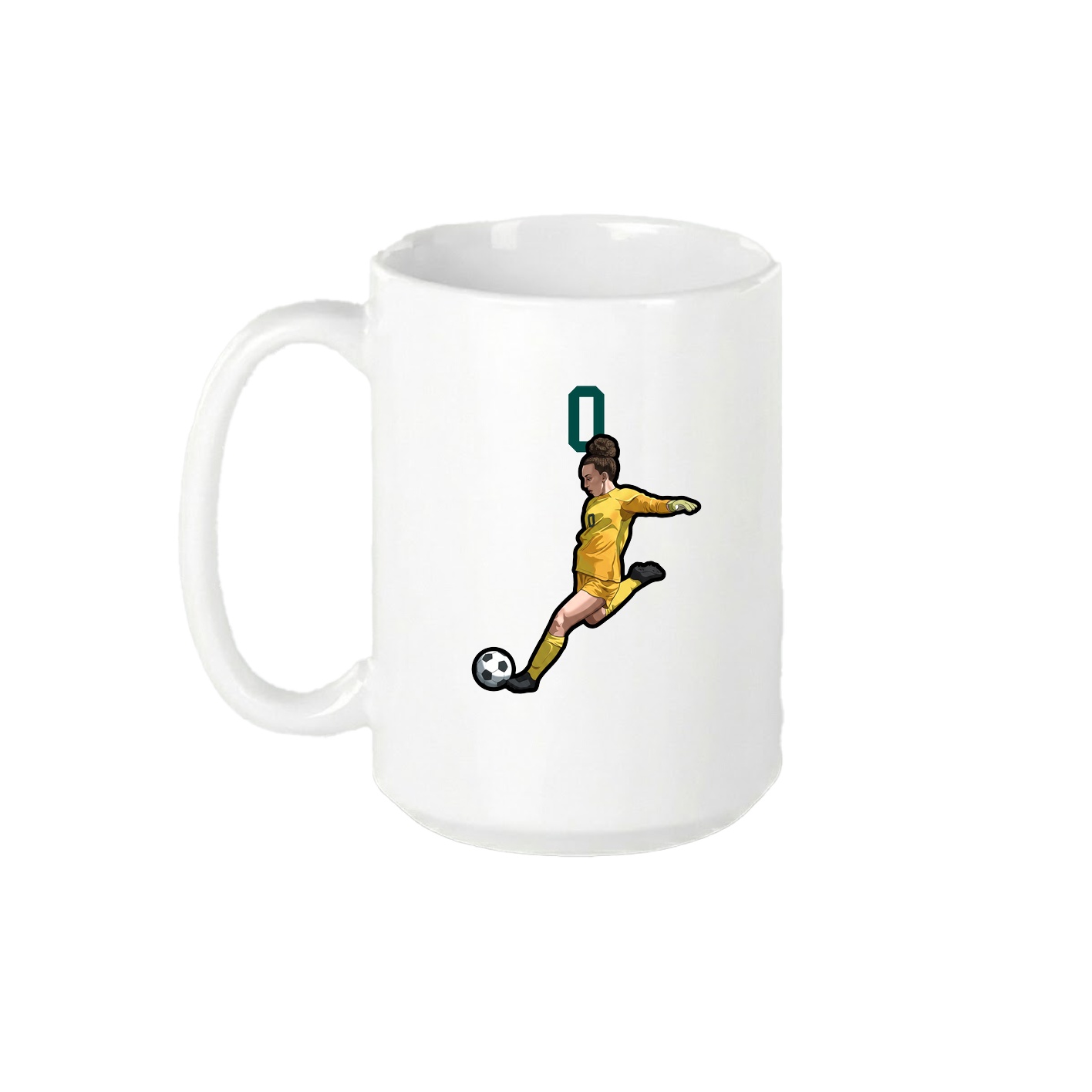 15oz Coffee Mug — Number Top in White