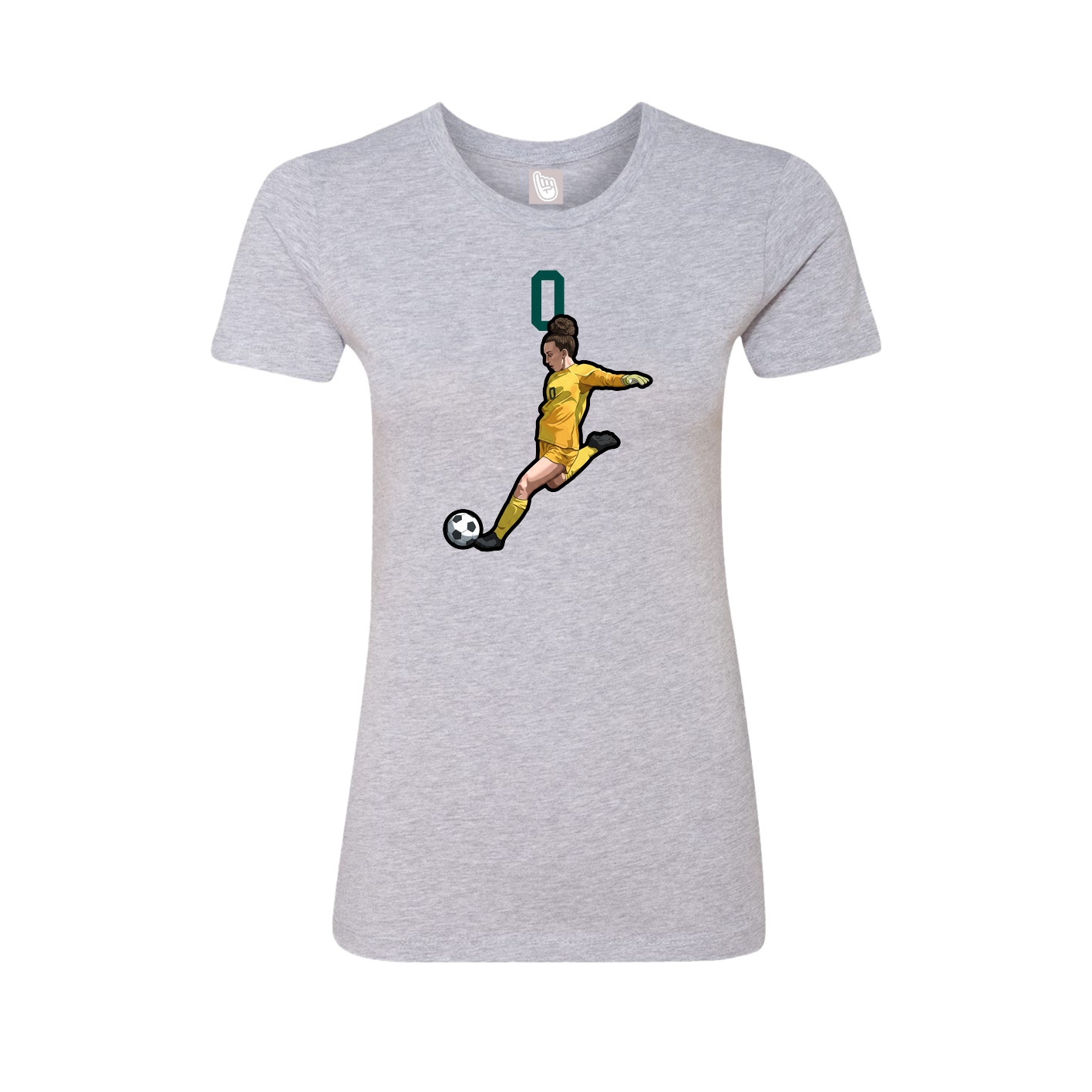 Womens Tee — Number Top in Grey