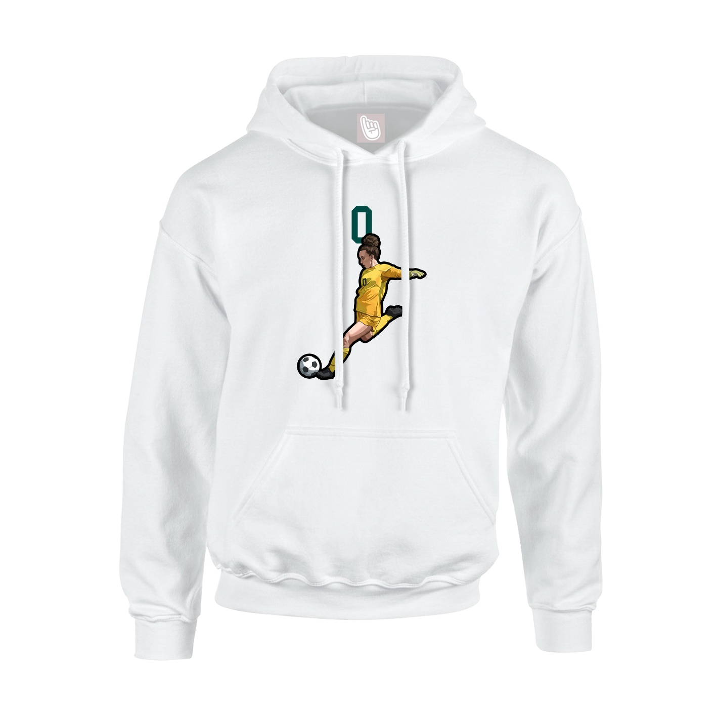 Hoodie — Number Top in White