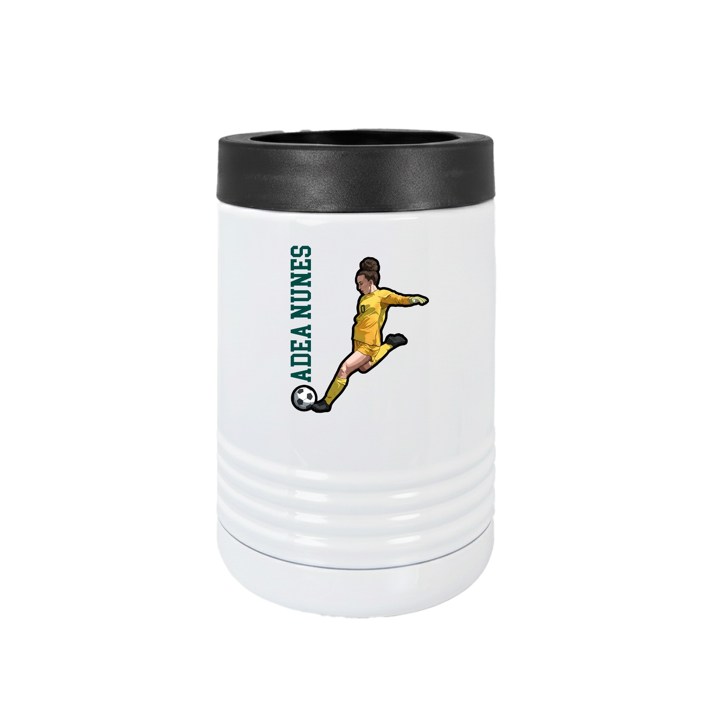 Beverage Holder — Name Vertical in White