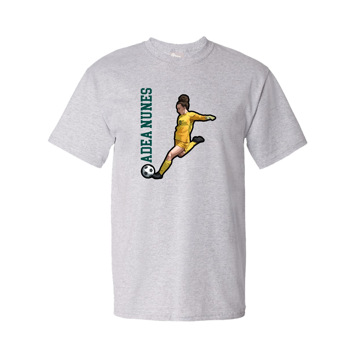 Tee — Name Vertical in Grey