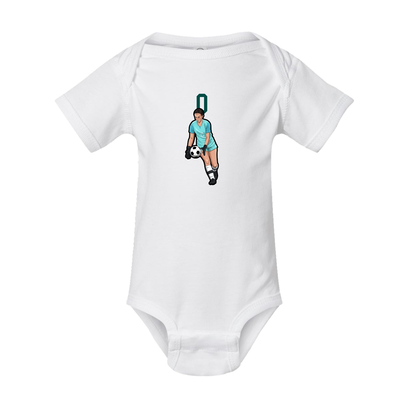 Baby Onesie — Number Top in White