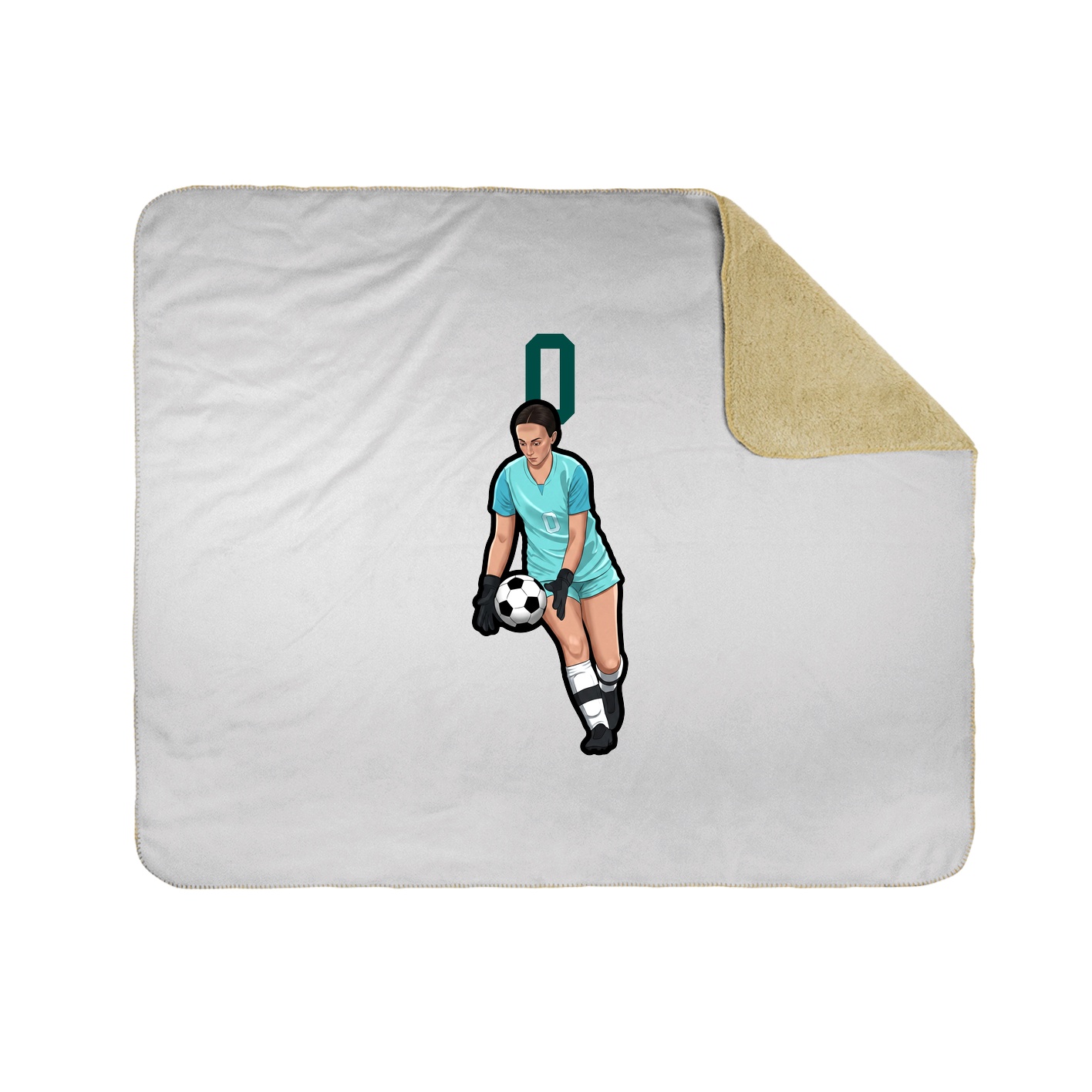 Throw Blanket — Number Top in White
