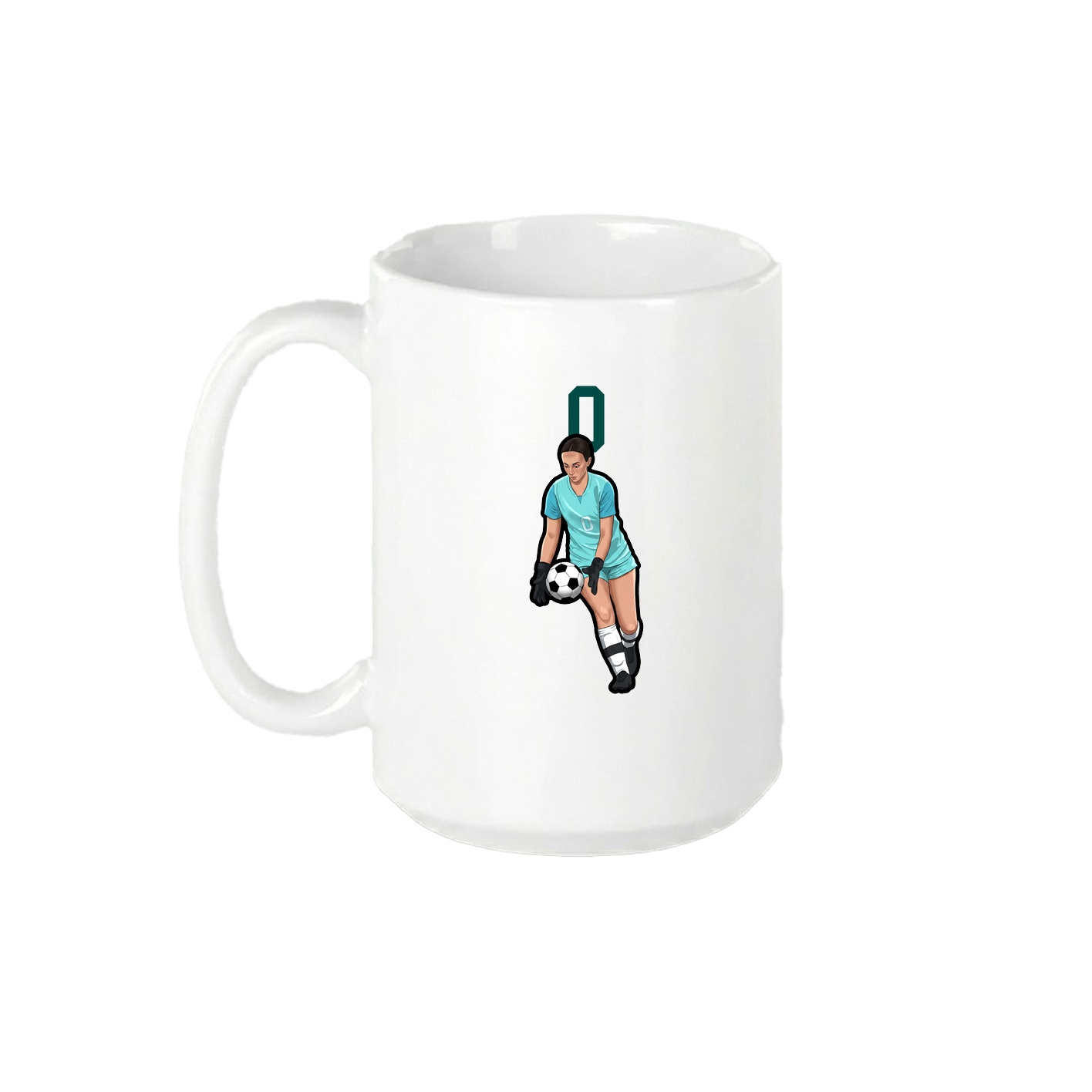 15oz Coffee Mug — Number Top in White