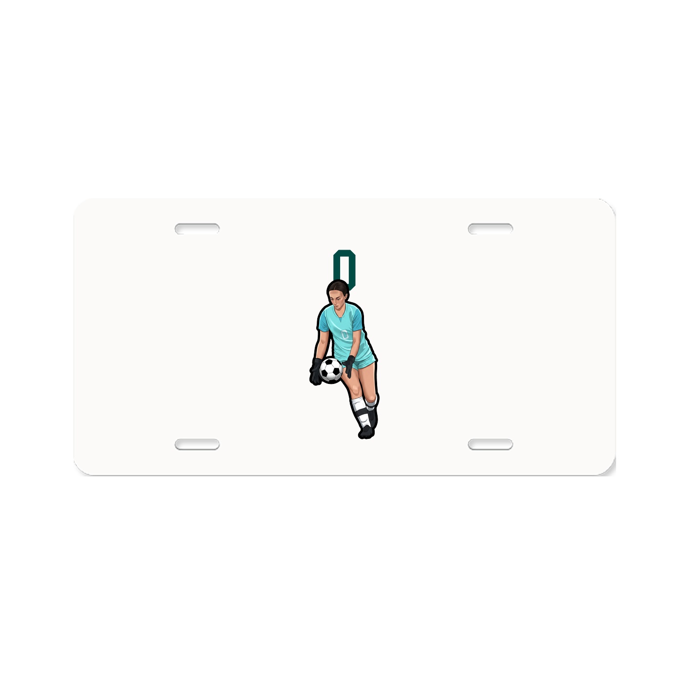 License Plate — Number Top in Classic