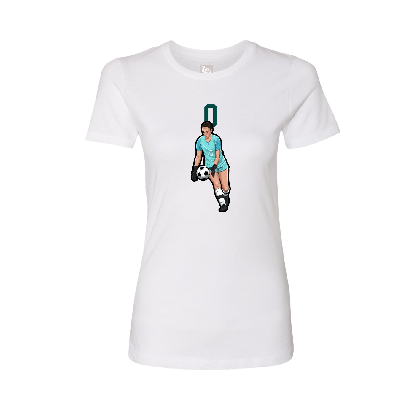 Womens Tee — Number Top in White