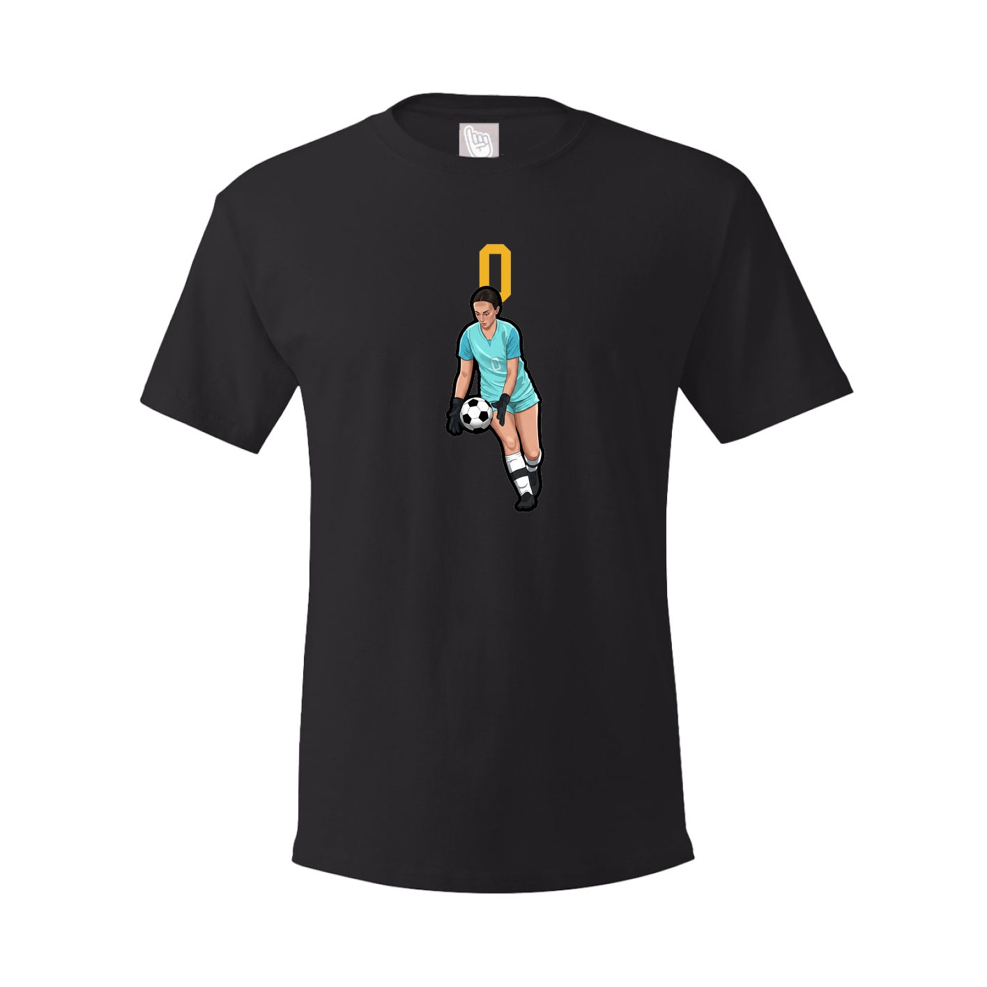 Youth Tee — Number Top in Black
