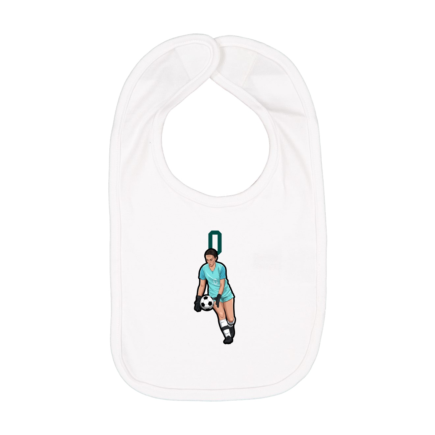 Infant Bib — Number Top in White