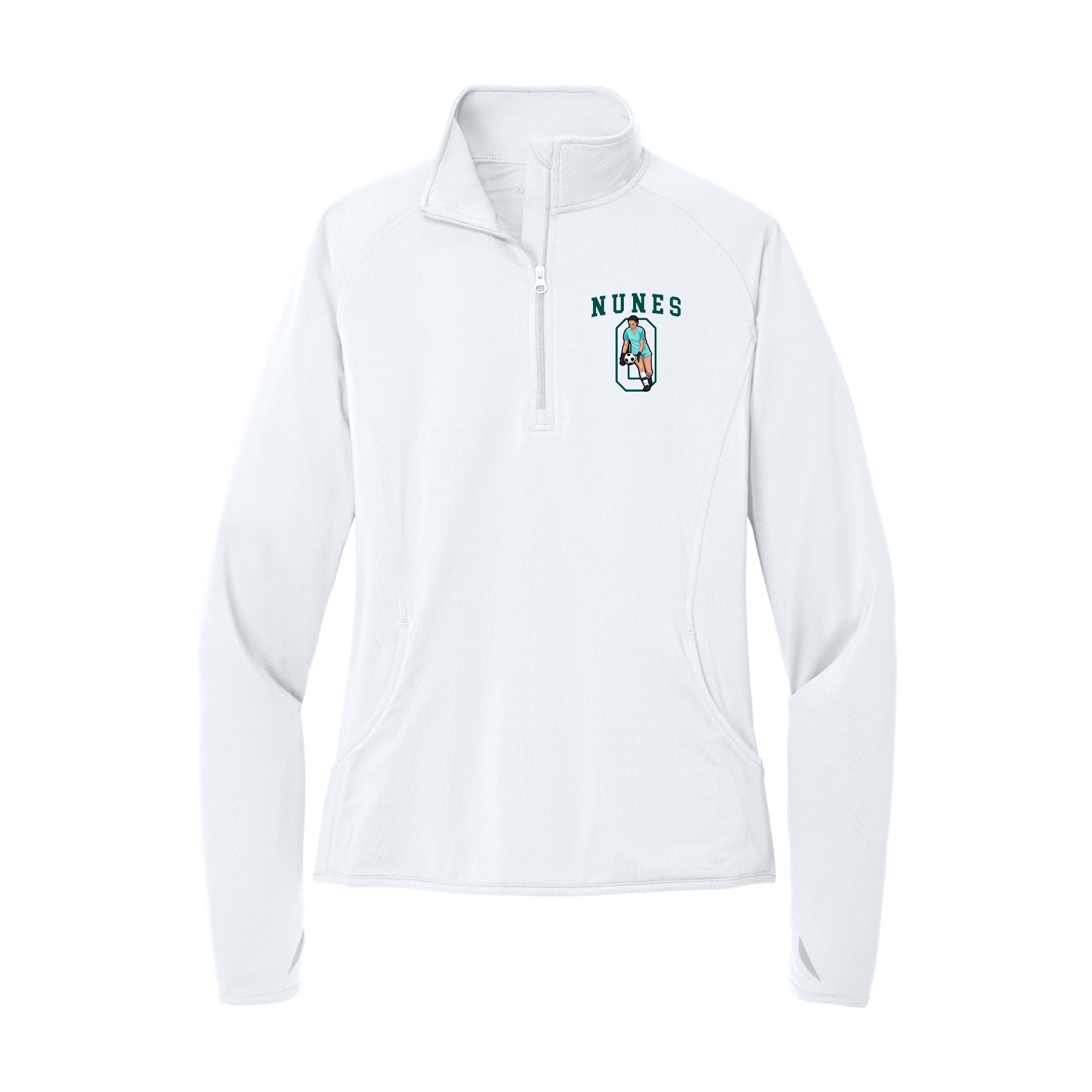 Women's Q-Zip Pullover — Shirsey in White