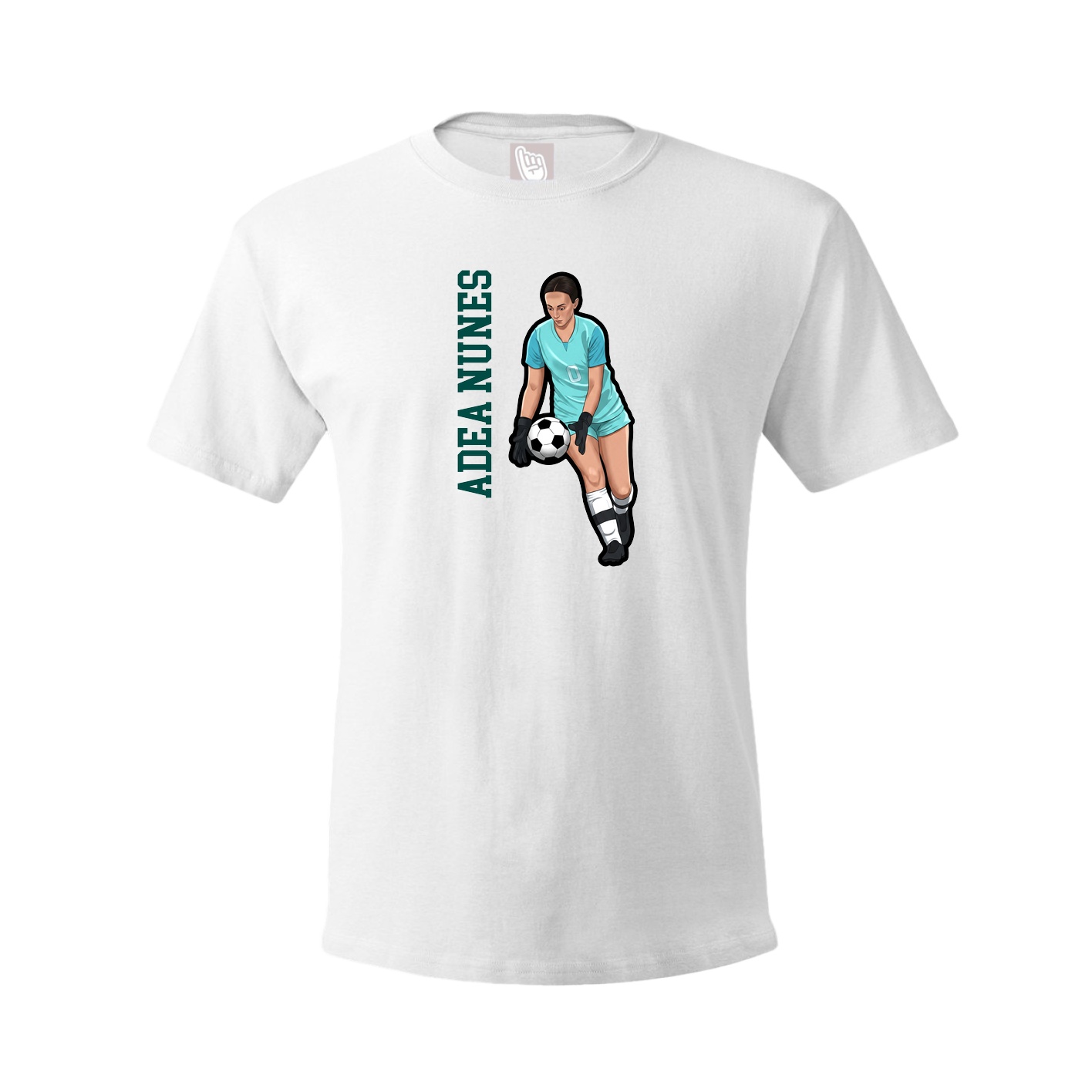 Youth Tee — Name Vertical in White