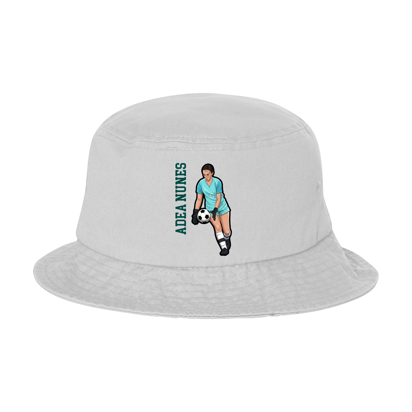 Bucket Cap — Name Vertical in White