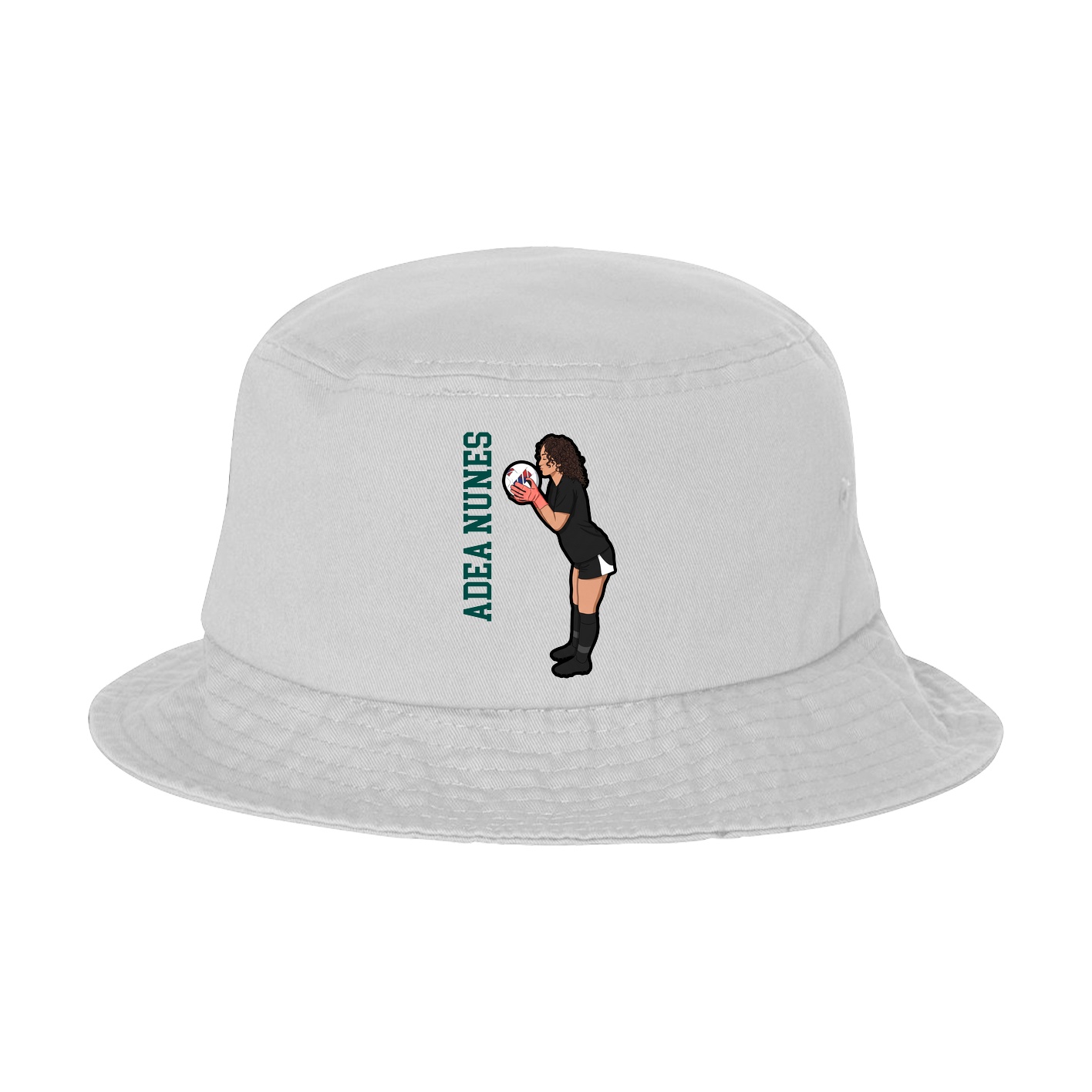 Bucket Cap — Name Vertical in White