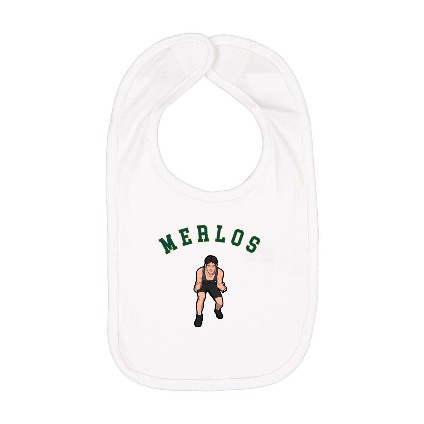 Infant Bib — Shirsey Arch in White
