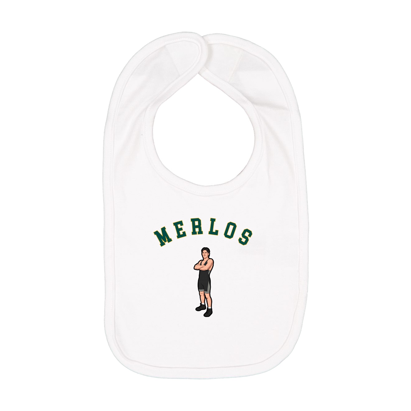 Infant Bib — Shirsey Arch in White