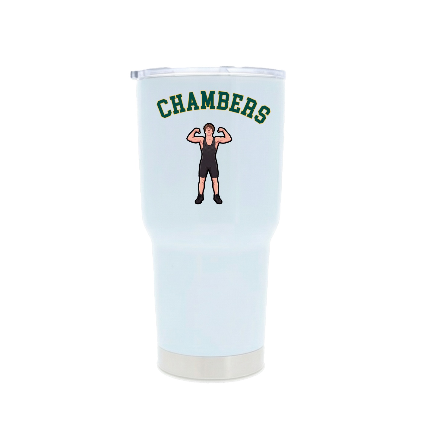 30oz Stainless Steel Tumbler — Shirsey Arch in White