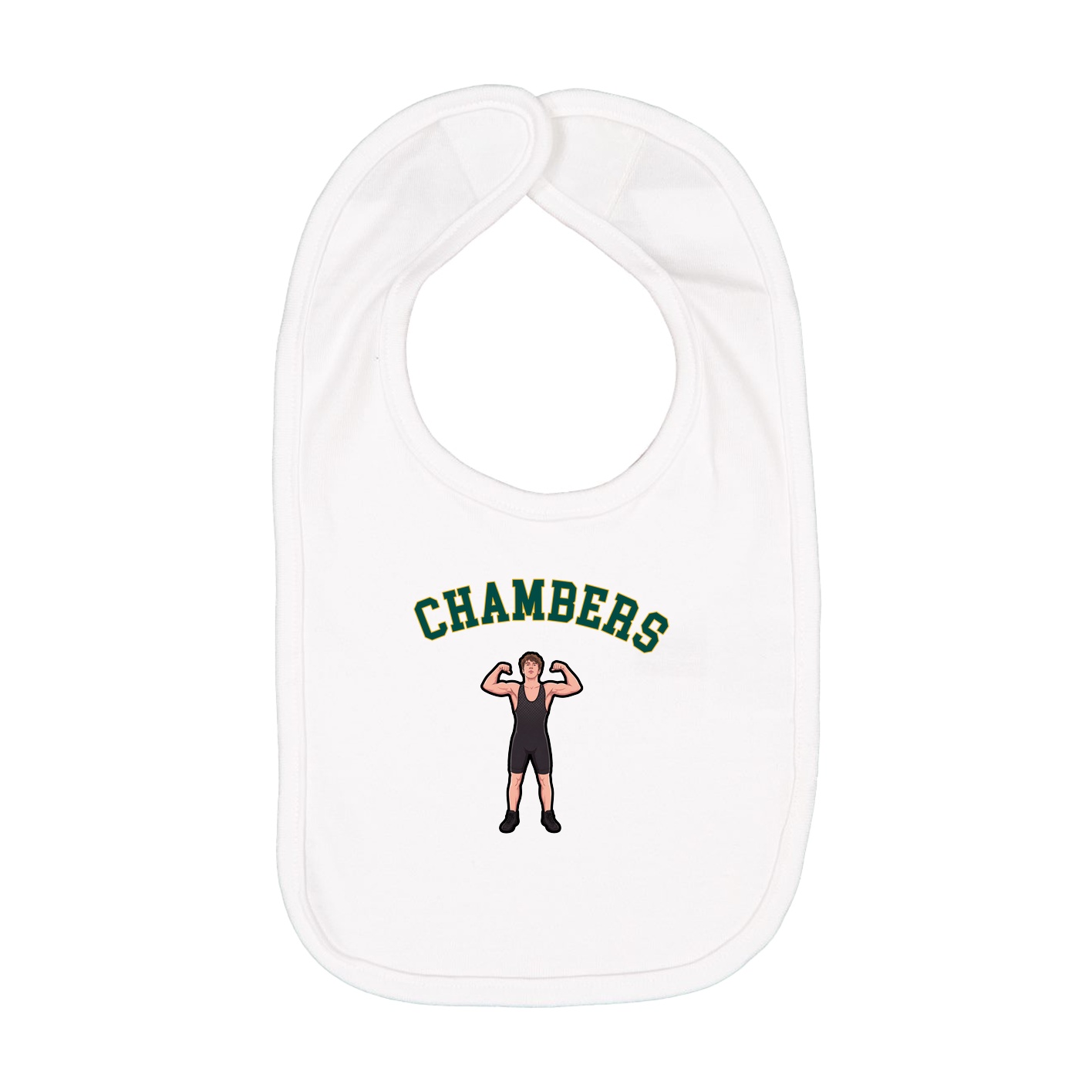 Infant Bib — Shirsey Arch in White