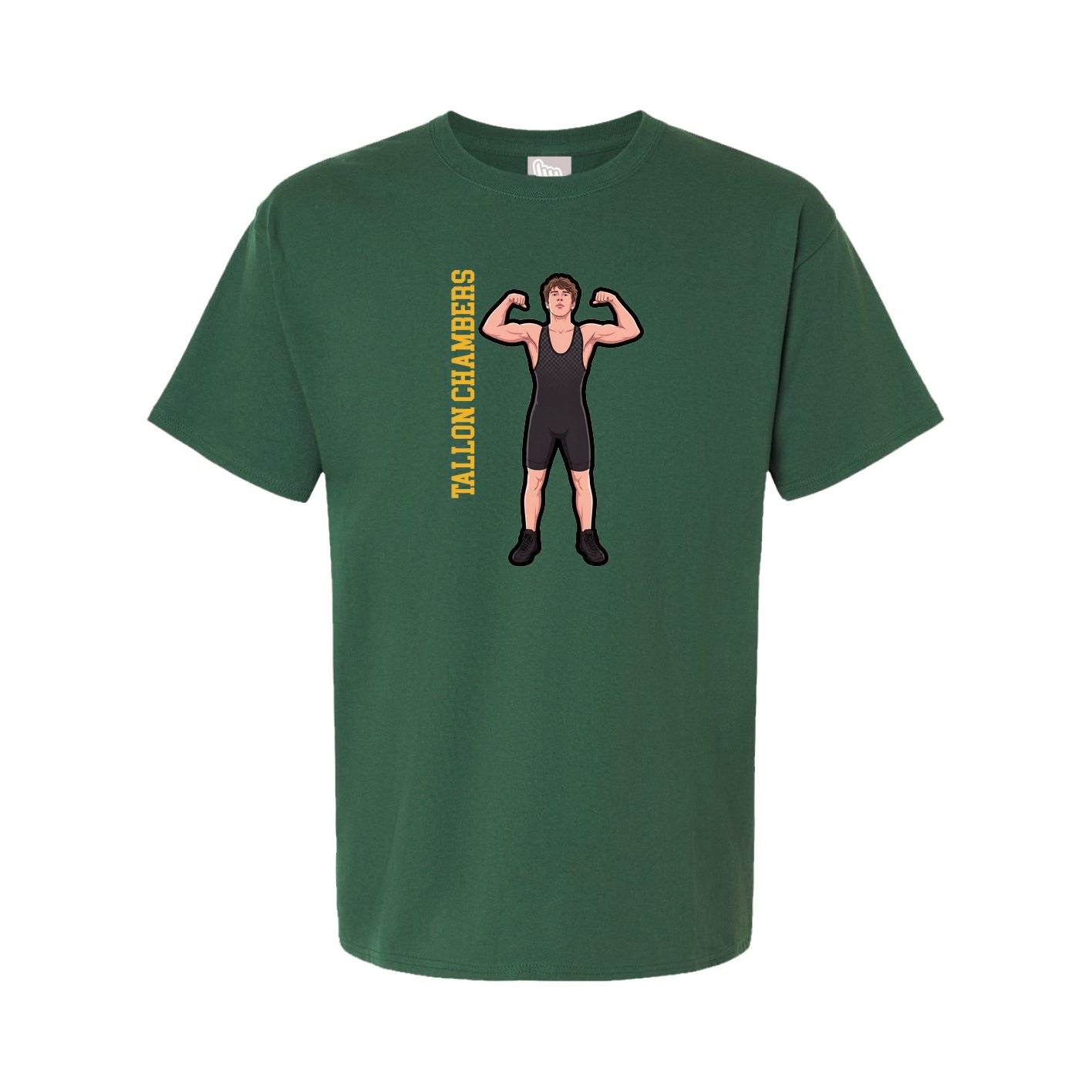 Tee — Name Vertical in Green