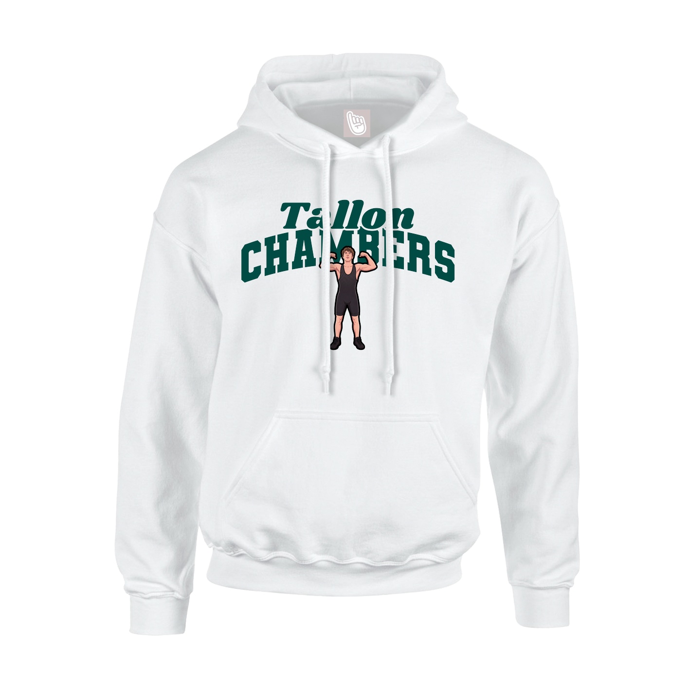 Hoodie — Signature Arch in White