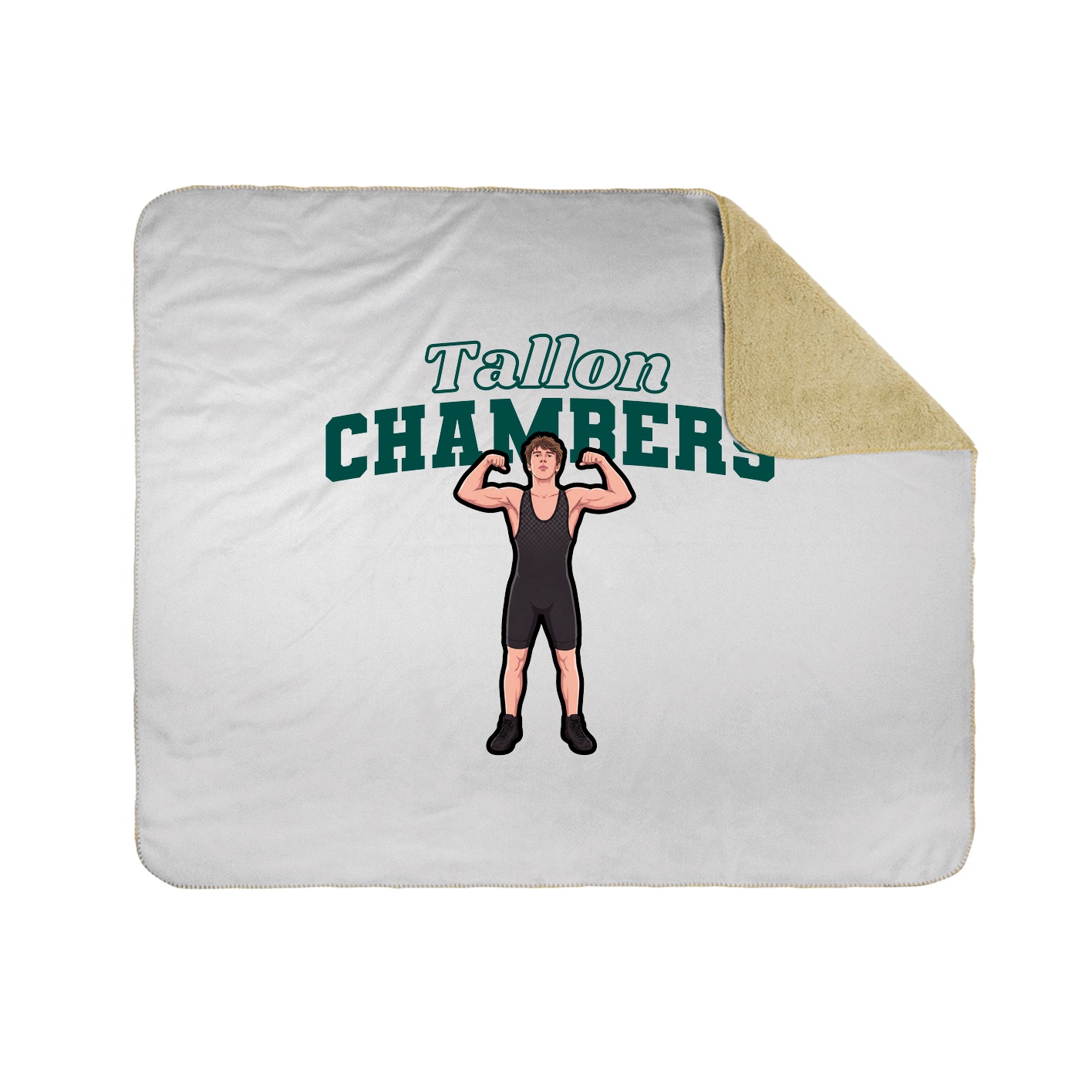 Throw Blanket — Name Arch in White