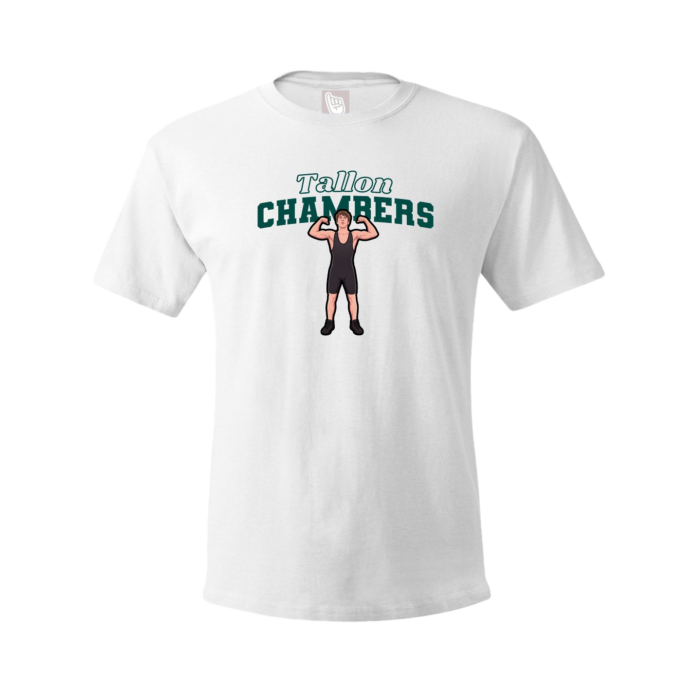Youth Tee — Name Arch in White