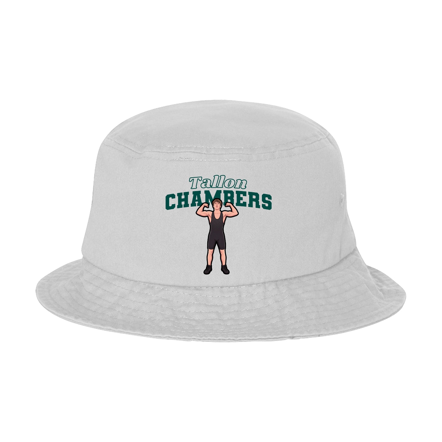 Bucket Cap — Name Arch in White