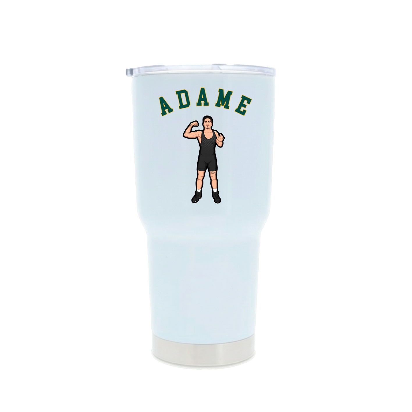 30oz Stainless Steel Tumbler — Shirsey Arch in White