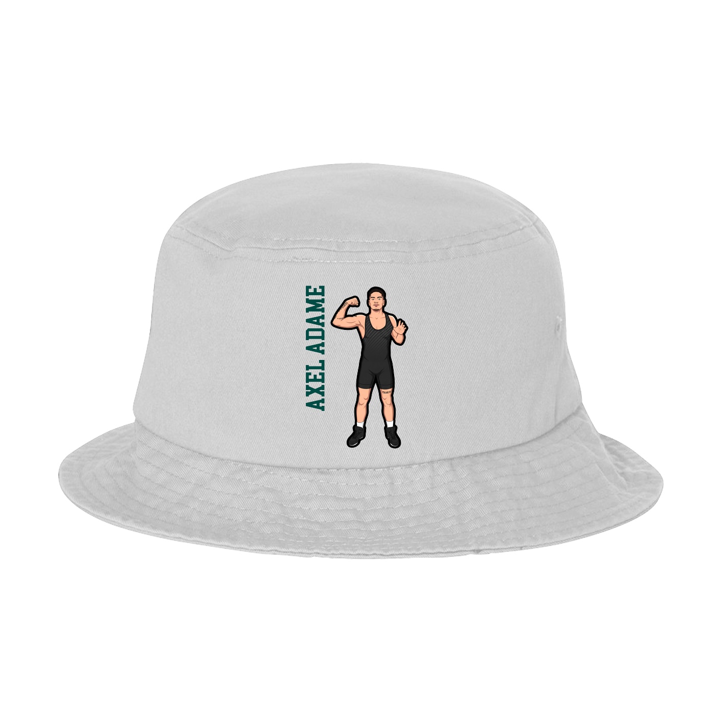 Bucket Cap — Name Vertical in White