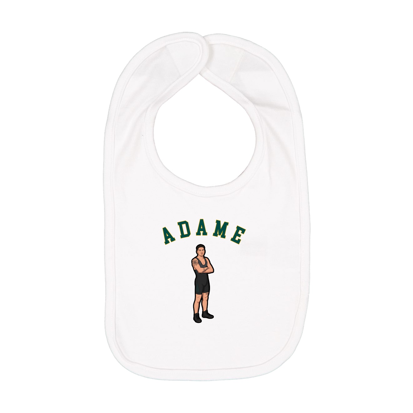 Infant Bib — Shirsey Arch in White