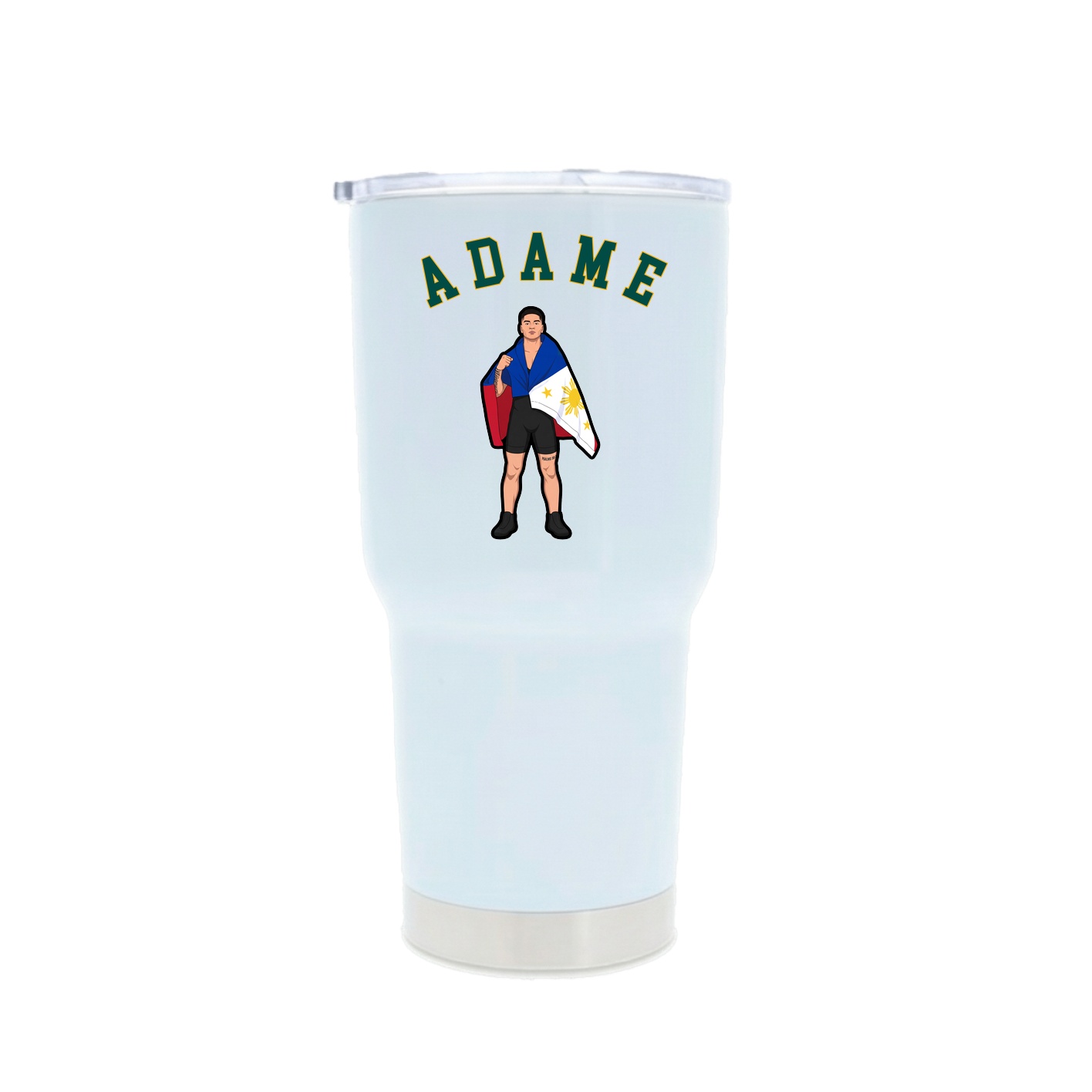 30oz Stainless Steel Tumbler — Shirsey Arch in White