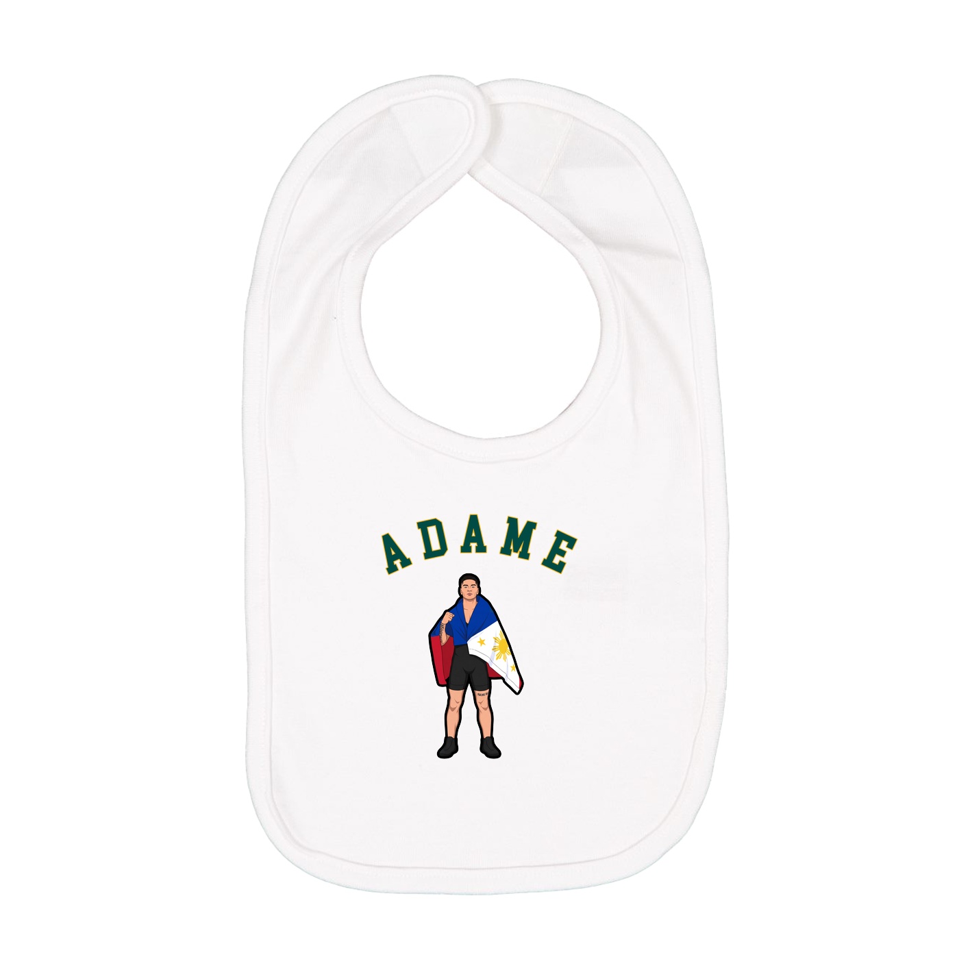 Infant Bib — Shirsey Arch in White
