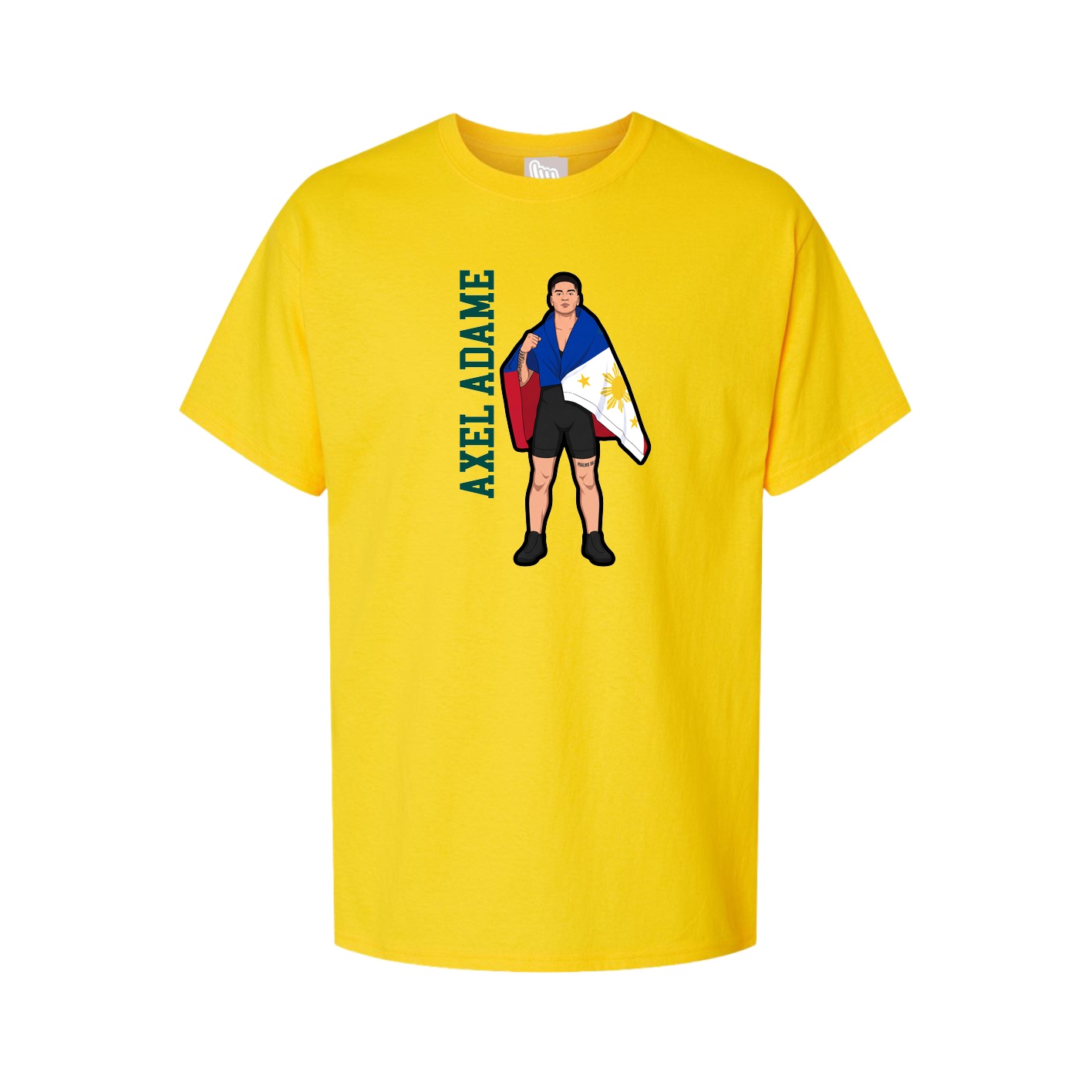 Youth Tee — Name Vertical in Gold