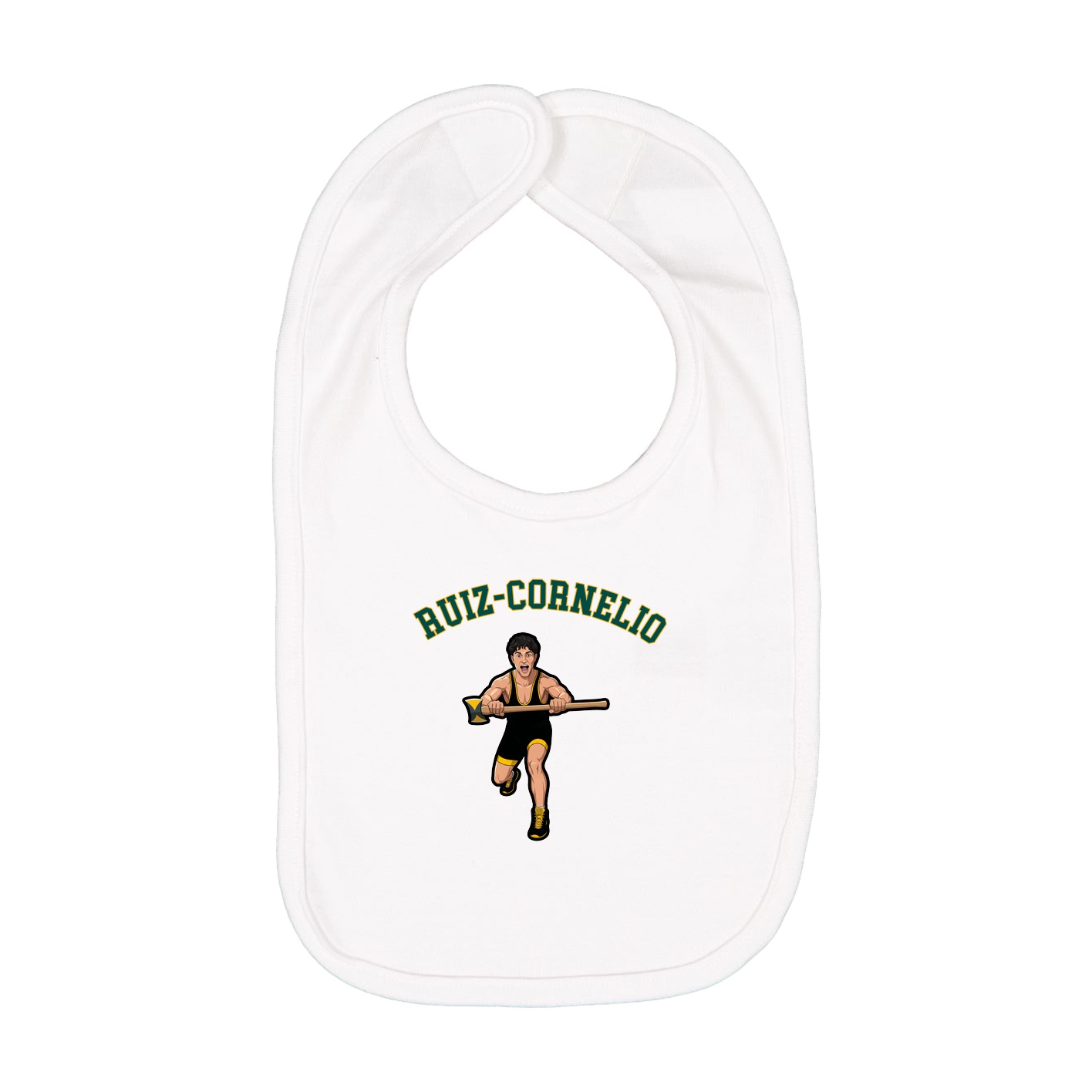 Infant Bib — Shirsey Arch in White
