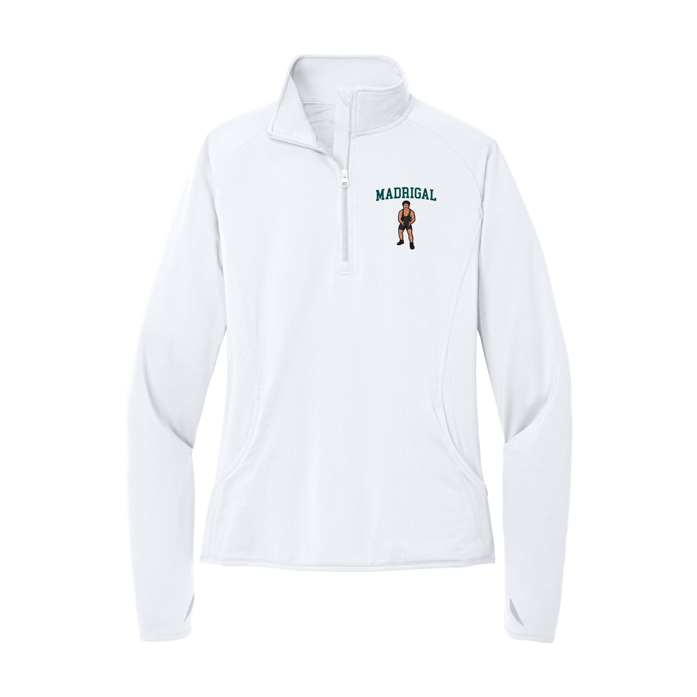 Women's Q-Zip Pullover — Shirsey in White