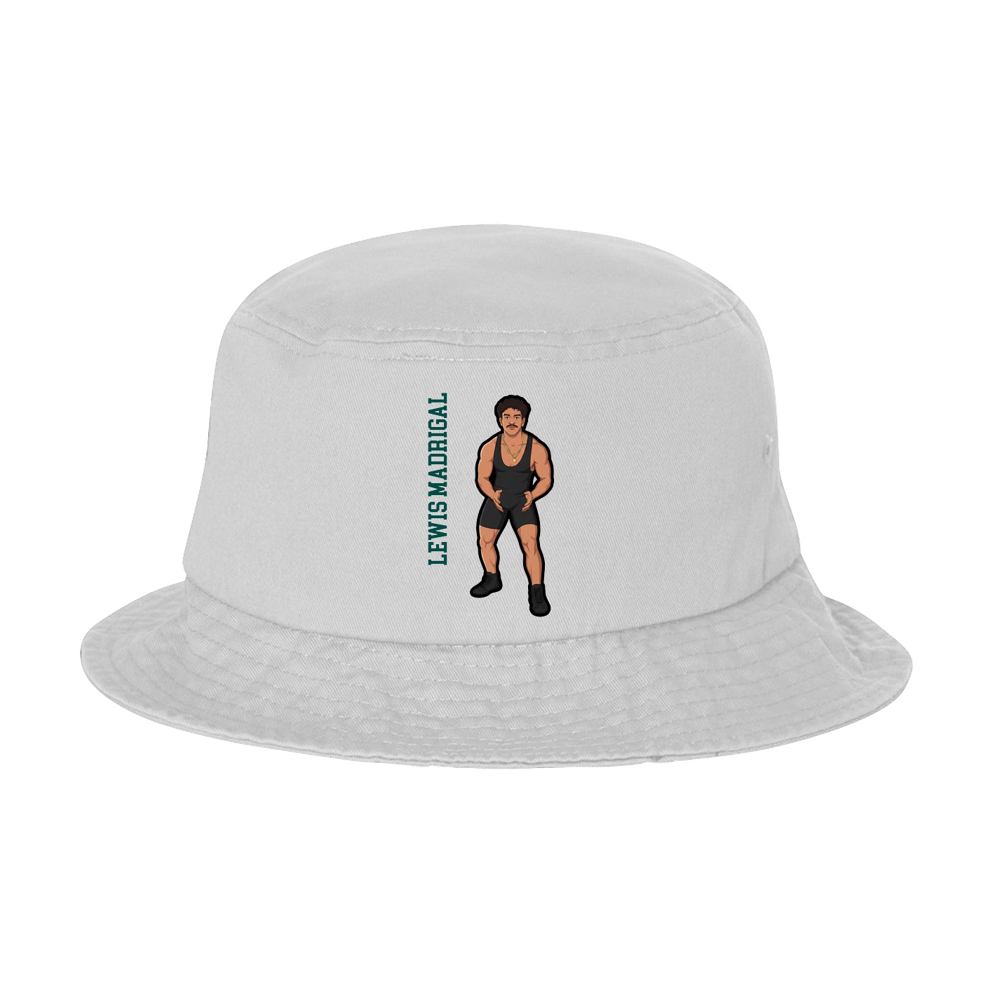 Bucket Cap — Name Vertical in White