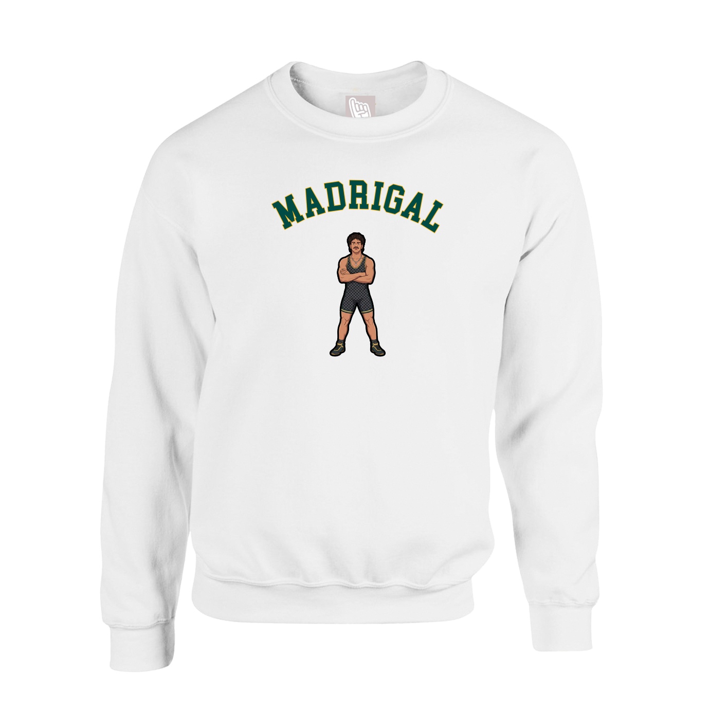 Fleece Crew — Shirsey Arch in White
