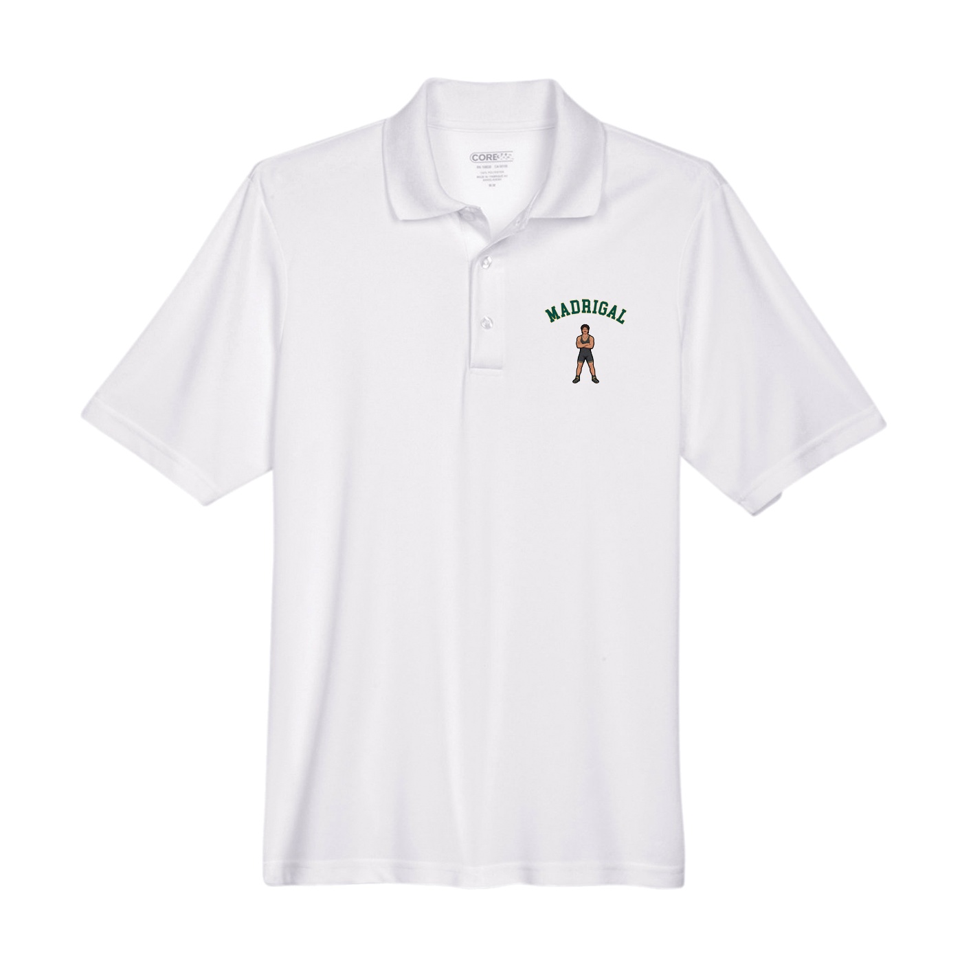 Performance Polo — Shirsey Arch in White