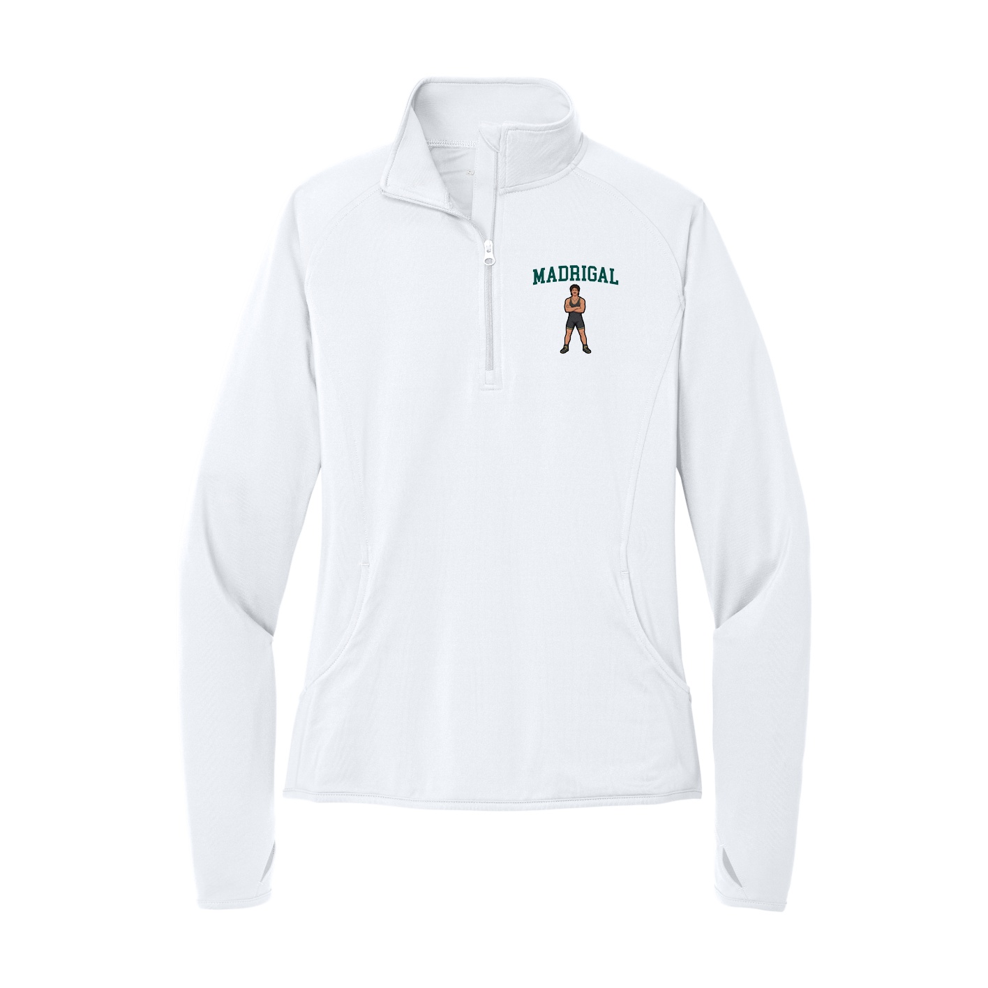 Women's Q-Zip Pullover — Shirsey in White