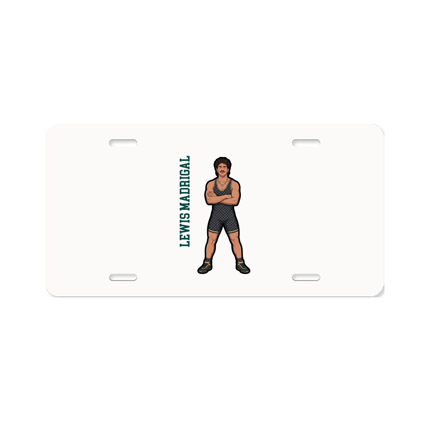 License Plate — Name Vertical in Classic