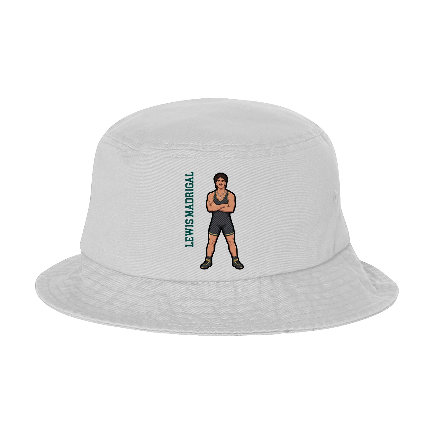 Bucket Cap — Name Vertical in White