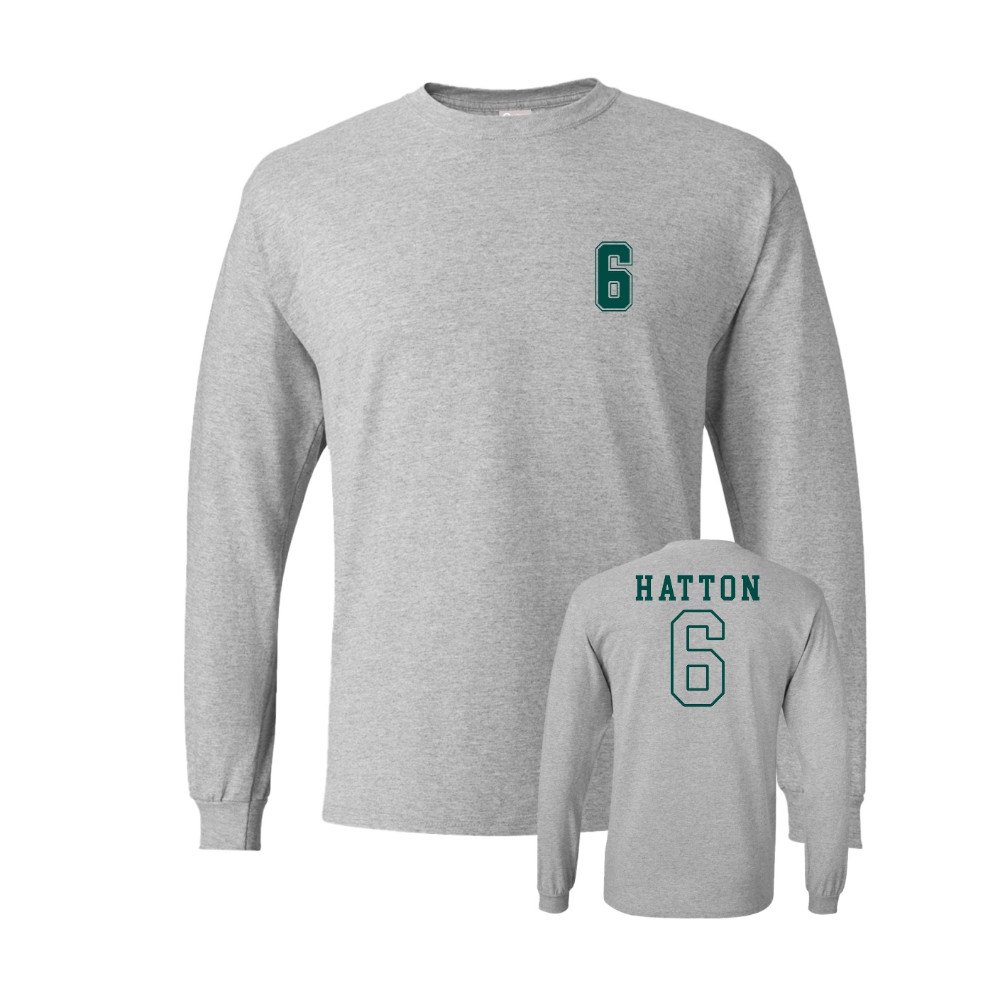 Long Sleeve Tee — Chest Back in Grey