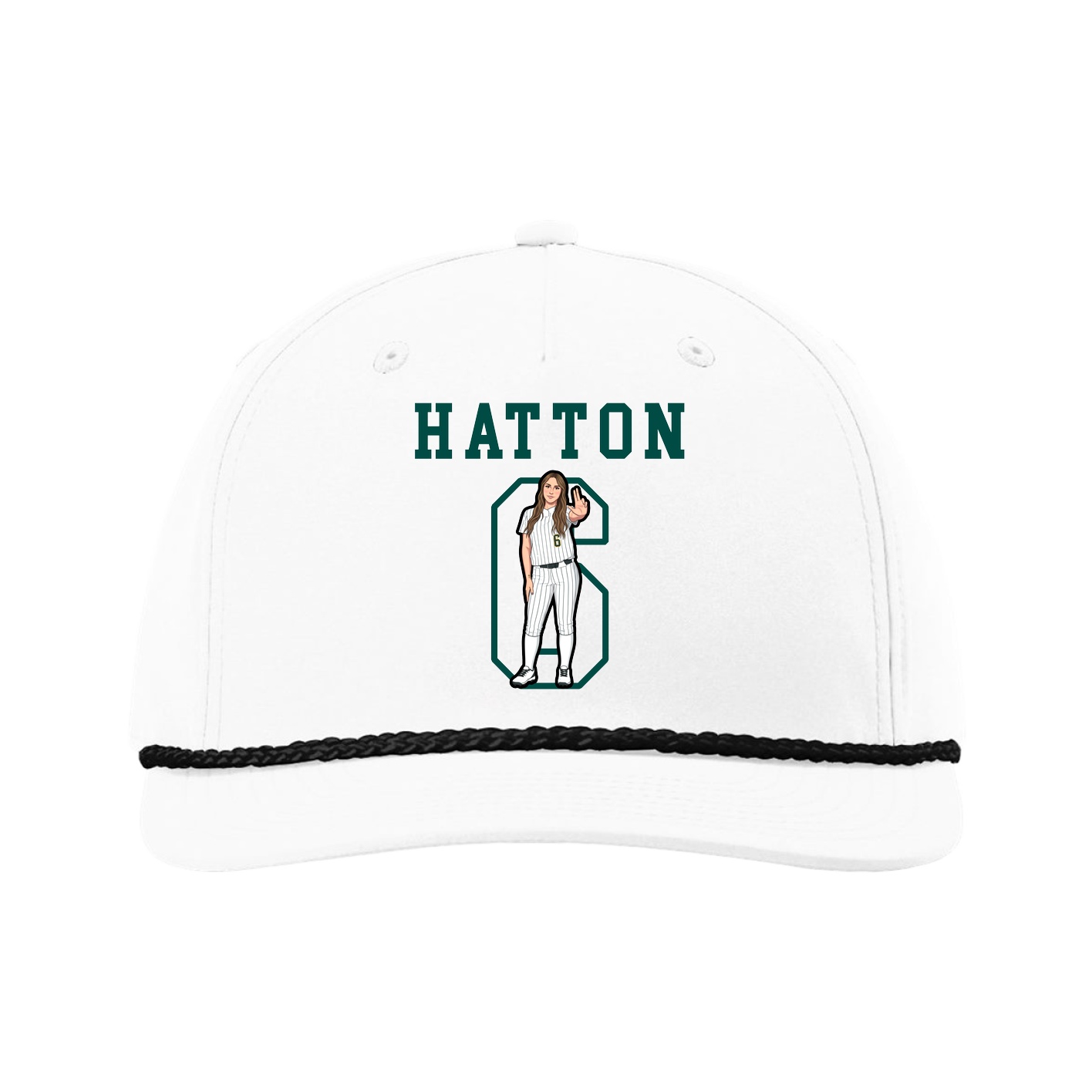 Five-Panel Classic Rope Cap — Shirsey in White