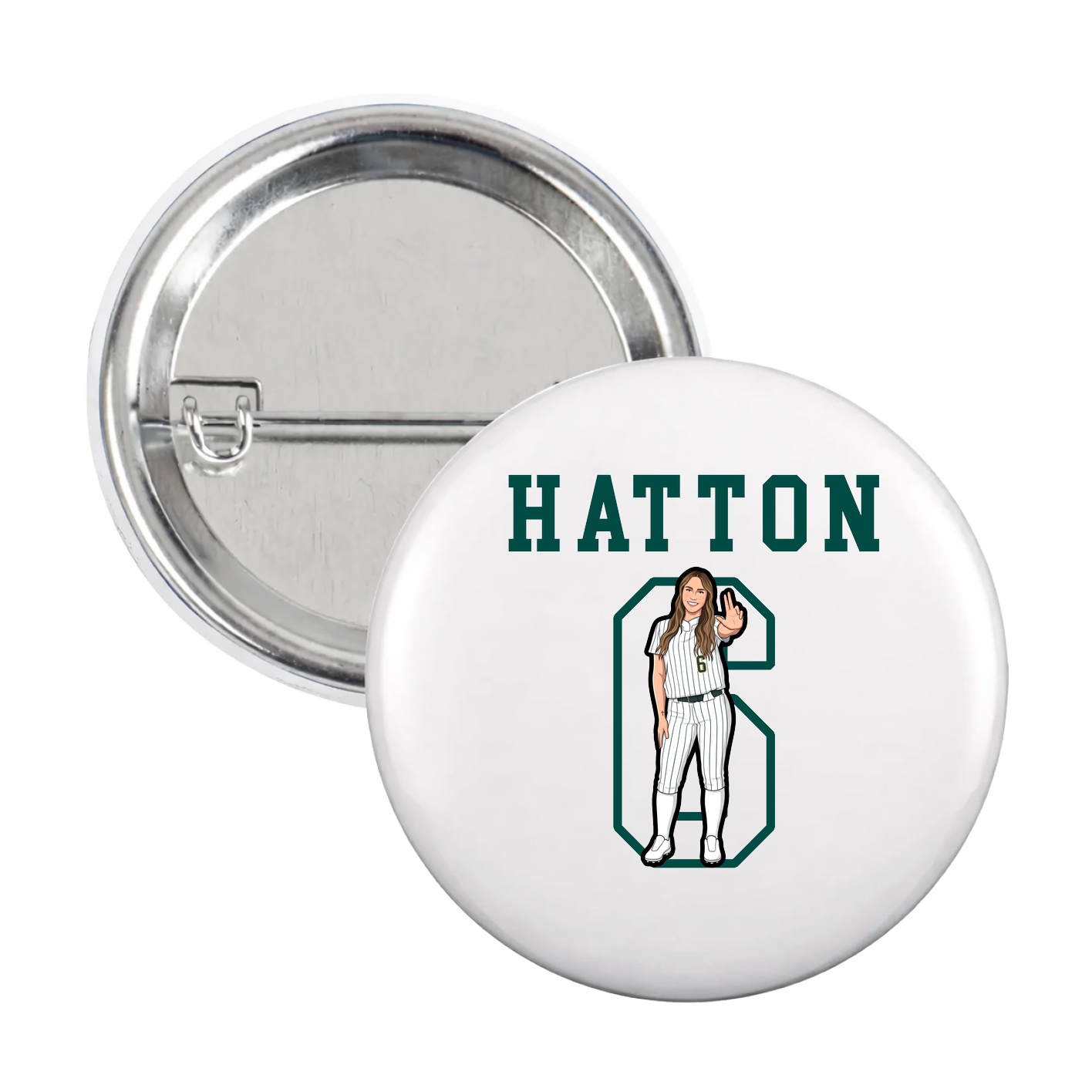 Game Day Button — Shirsey in White
